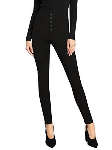 Elastic Waisted Button Black