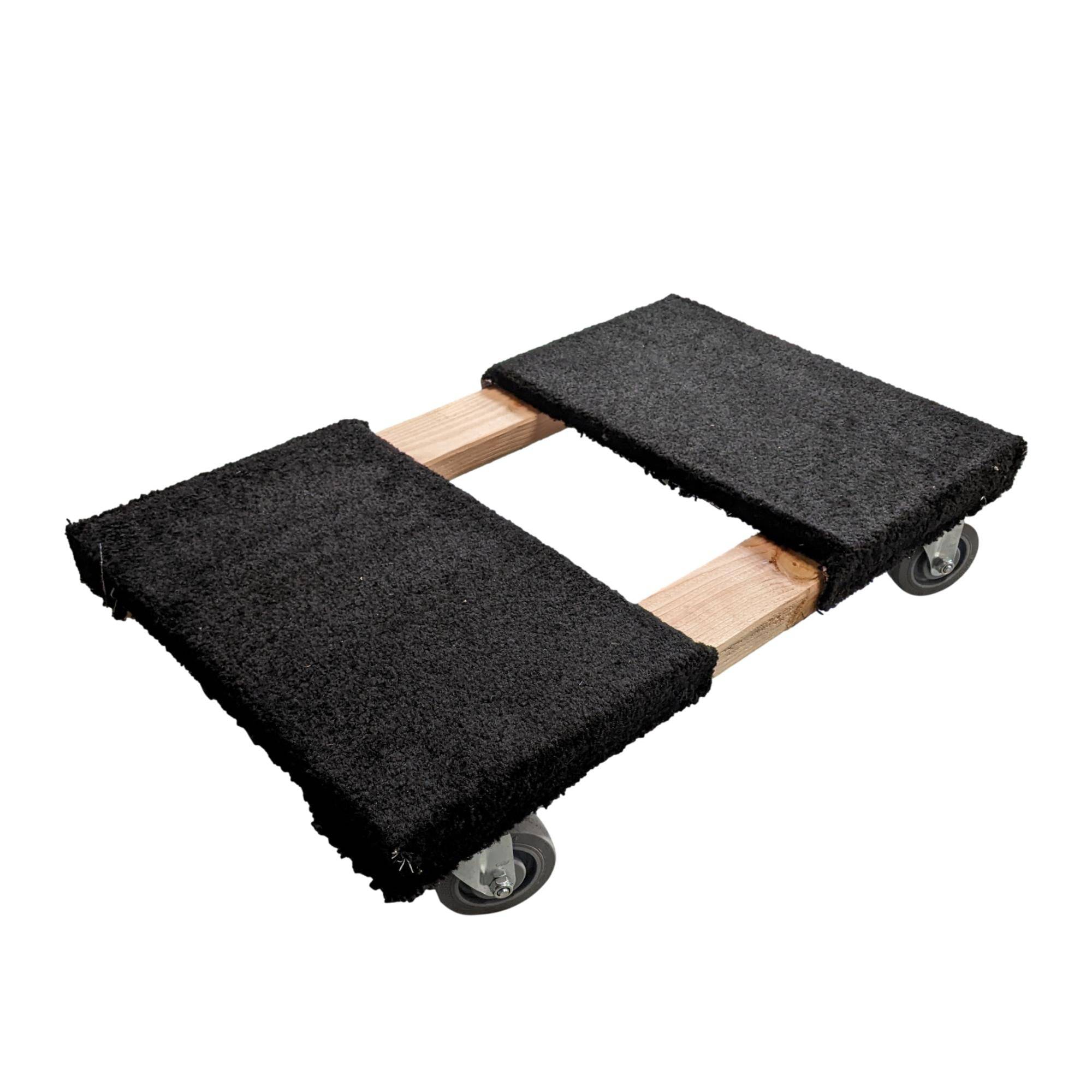 Heavy Duty Carpeted Pro Mover Dolly with 4 Thermoplastic Wheels - 1000lb Capacity for Trade Shows, Warehouse & Home Moving