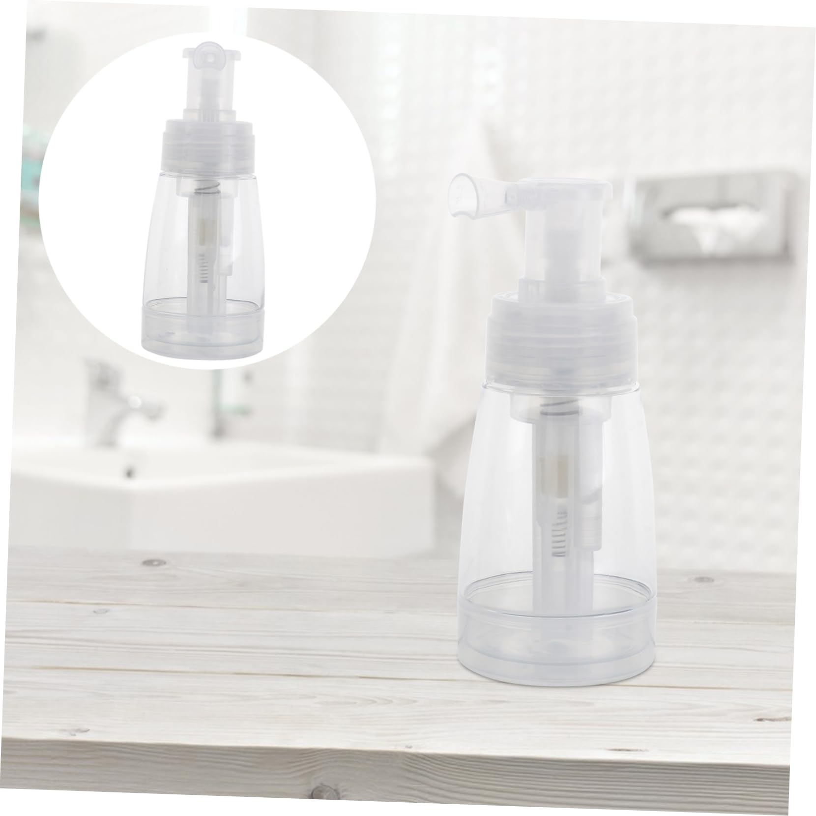 Angoily Hair Fiber Powder Dispenser - Travel Size Dry Shampoo Spray Bottle for Makeup, Pet Cosmetics & Barber Use | Portable Powder Pump Container for Baby Hair, Toiletries & Styling