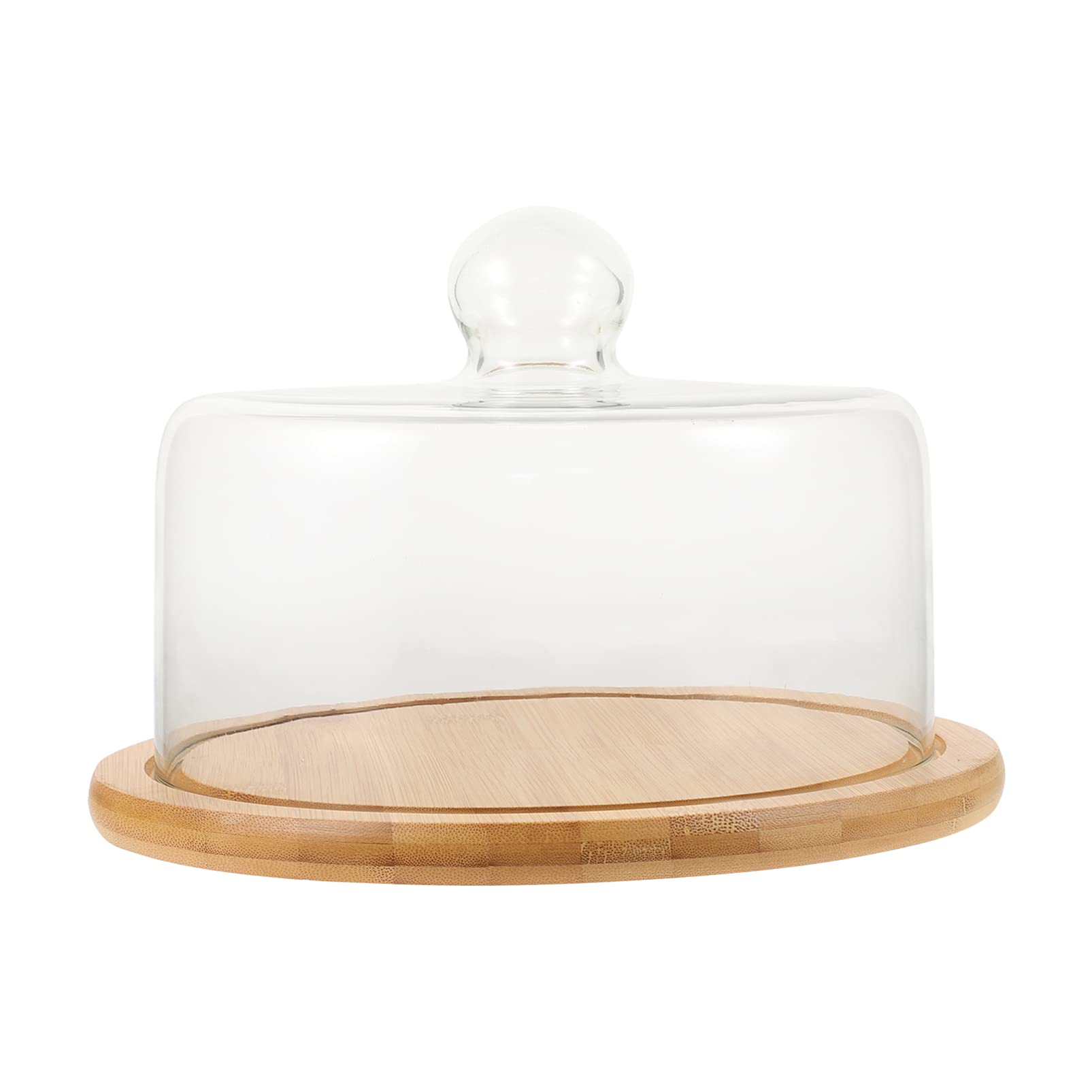 Premium Glass Cake Dome Set - Clear Cloche Display Cover for Cakes, Bread & Desserts | Elegant Serving Tray for Bakeries, Tea Parties & Home Kitchen Decor