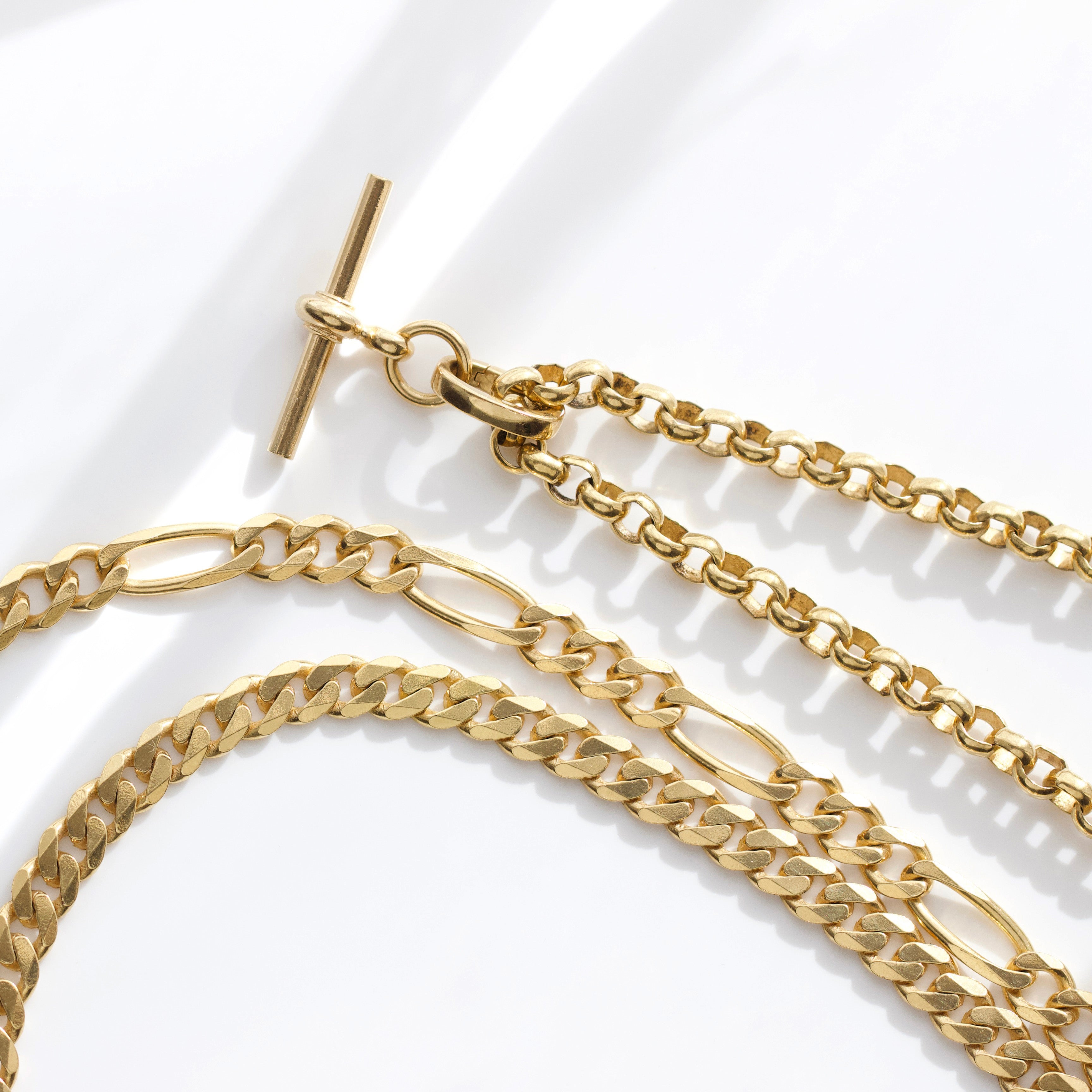 Men's Gold Plated Curb Chain Necklace - Stylish Hip Hop Jewelry for Everyday Wear & Gifts