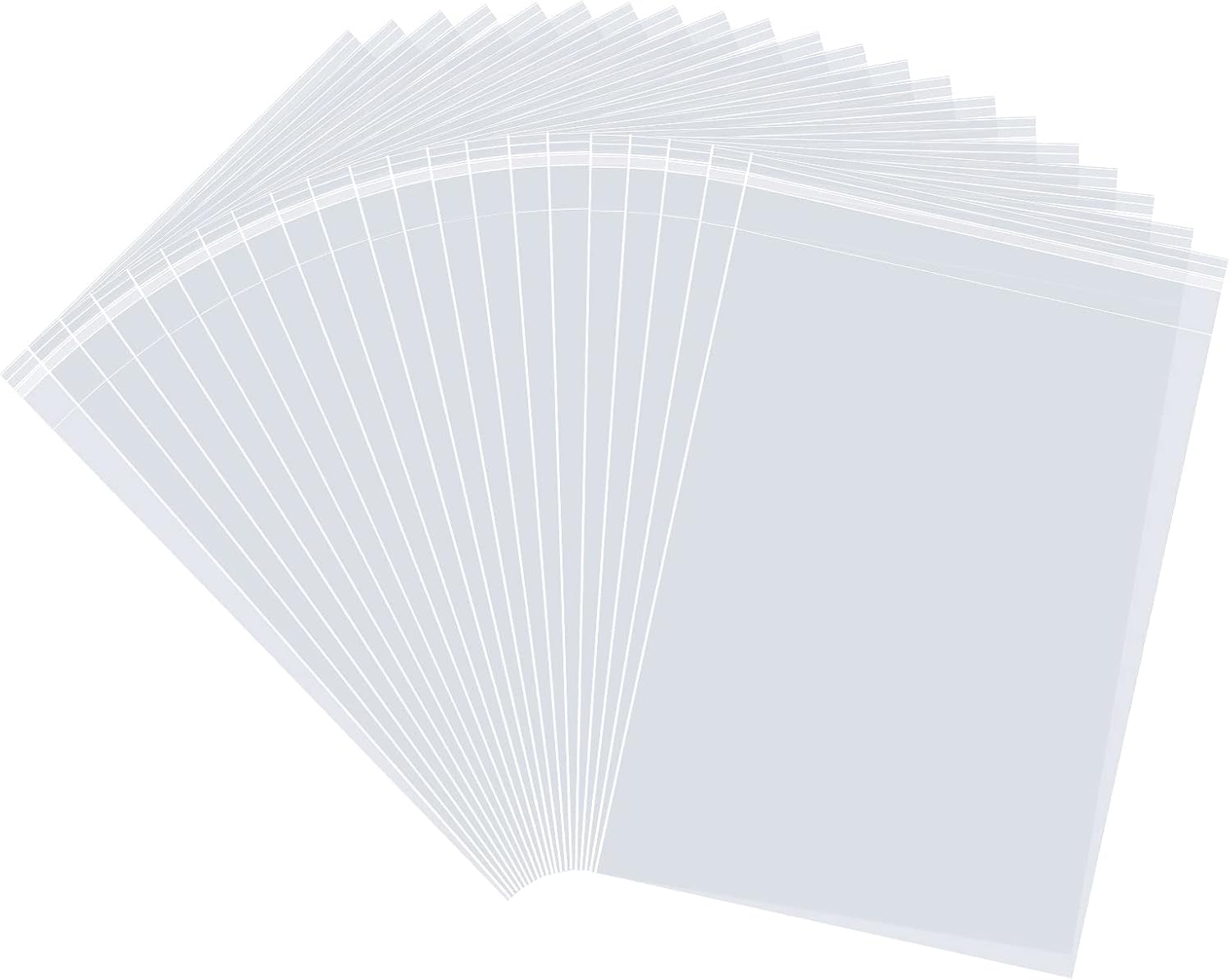 Joybest 500 Pcs 14x20 Inch Resealable Clear Cellophane Bags - Self Sealing Plastic Cello Poly Bags for Candy, Cookies, Party Favors & Gift Packaging