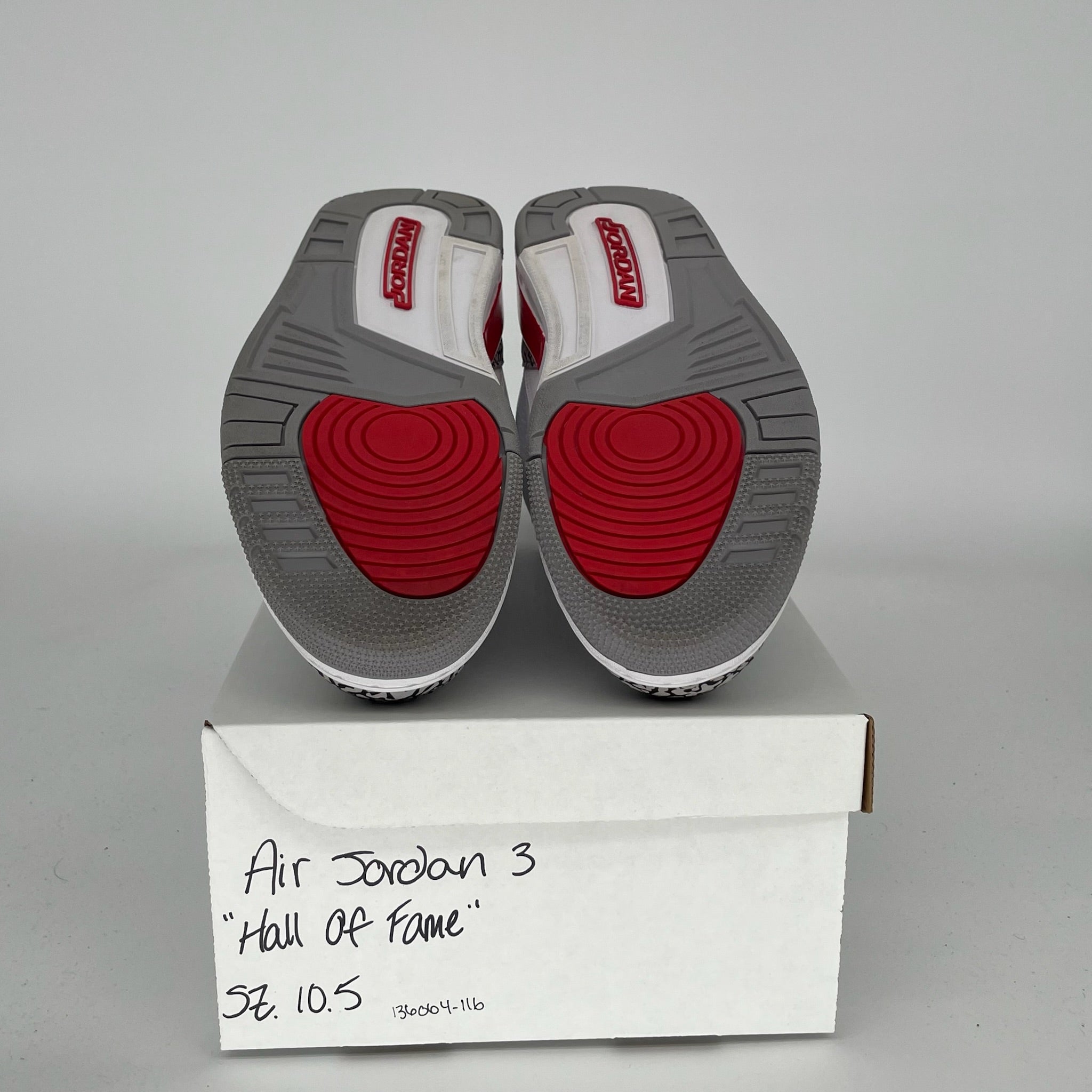 AIR JORDAN 3 HALL OF FAME Retro Sneakers - Men's Size 10.5 (136064-116) - Authentic Basketball Shoes for Collectors & Streetwear Fashion