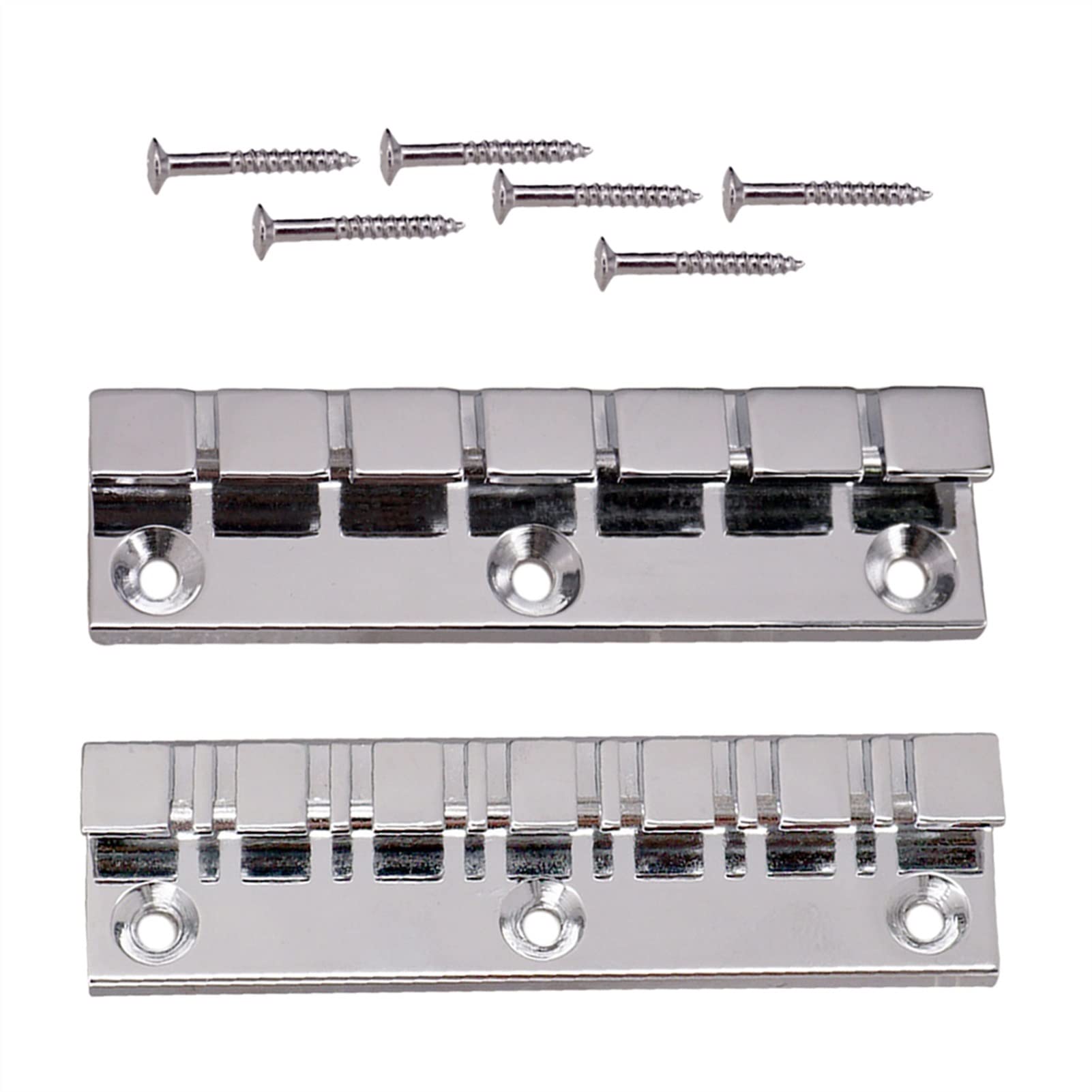 2-Pack Fixed Guitar Bridge for 6 & 12 String Electric Guitars - Replacement Bridge Parts for Electric Guitar Setup & Repair | Perfect for DIY Guitar Maintenance & Upgrades