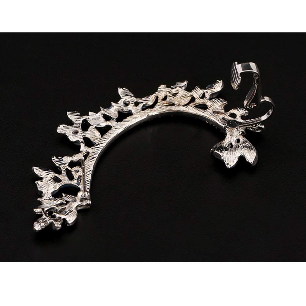 Galaxia Air Crystals Hoop Climber Ear Cuff - Hypoallergenic Earrings for Parties & Date Nights