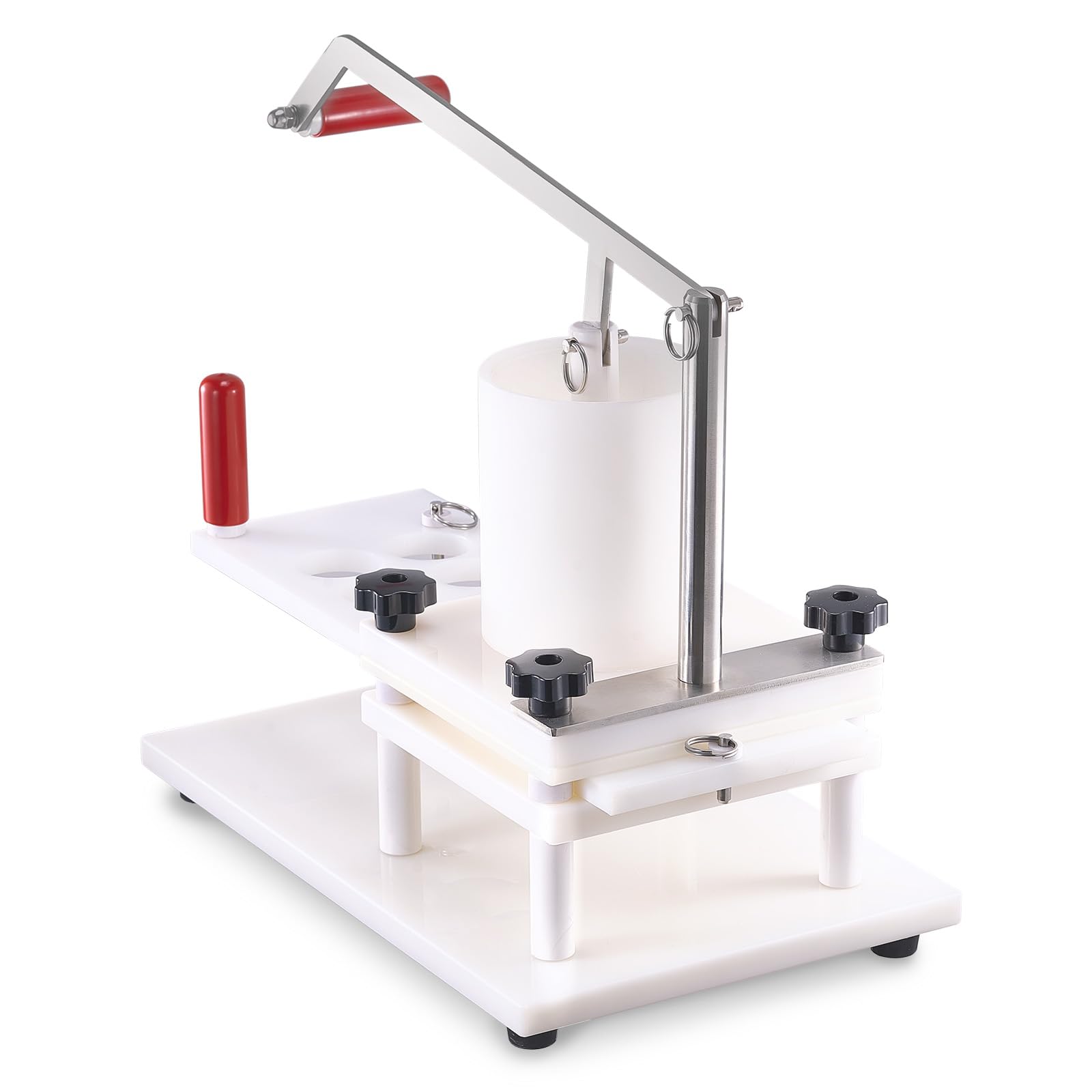 VEVOR Commercial Hamburger Patty Maker Machine - 3 Convertible Molds (2/4/5-inch) for Beef, Chicken & Veggie Patties - 1.5KG Large Capacity Hopper with Handle & Patty Paper - Perfect for Restaurants, Food Trucks & Home BBQ Parties
