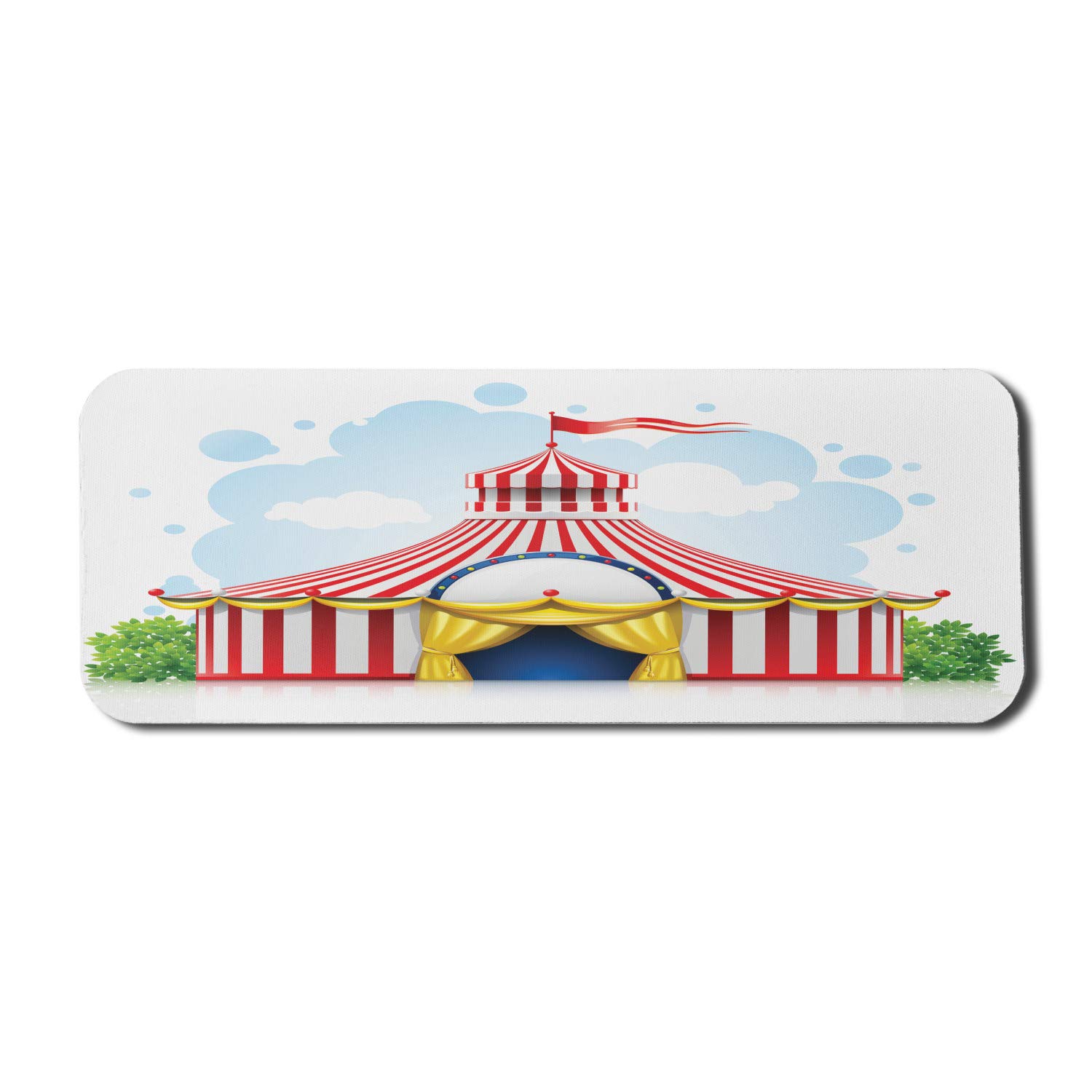 Ambesonne Circus Themed Striped Mouse Pad - Non-Slip Rubber Gaming Mousepad 31