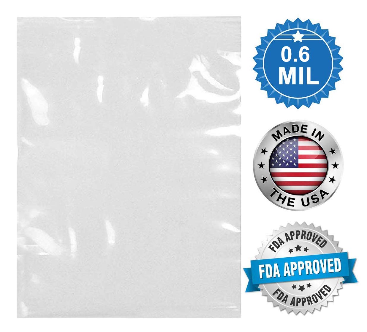 2000 Pack Clear Plastic Bags 8.5x11 Inches - 0.6 Mil Ultra Thin Polyethylene Merchandise Bags for Books, Magazines & Small Items | Reusable & Recyclable | Perfect for Retail Stores, Craft Shows & Gift Packaging