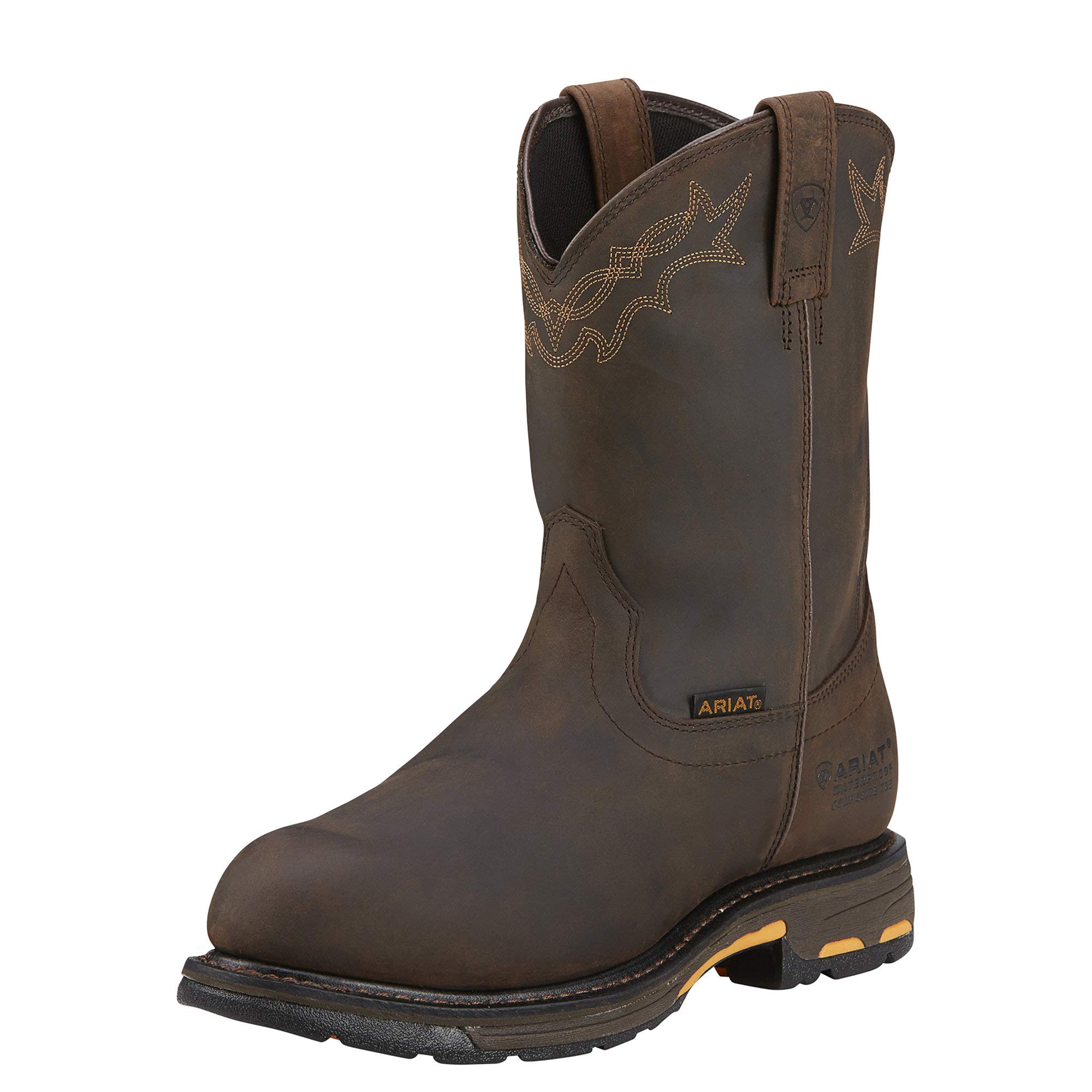 ARIAT Men's Workhog Waterproof Composite Toe Work Boot - Durable Safety Shoes for Construction, Oil Rig & Outdoor Work