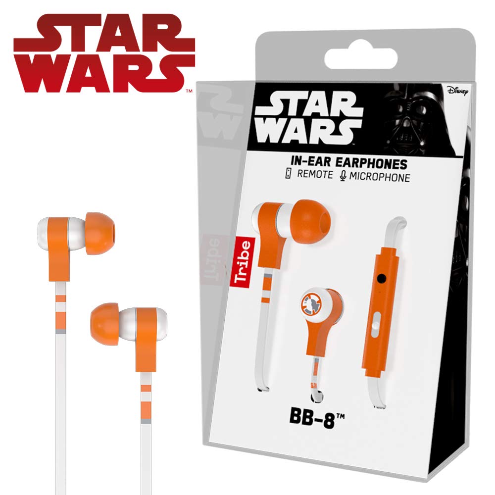 BB-8 Themed Wireless Earbuds with Built-in Mic - Star Wars Inspired Bluetooth Headphones for Running, Gaming & Workouts