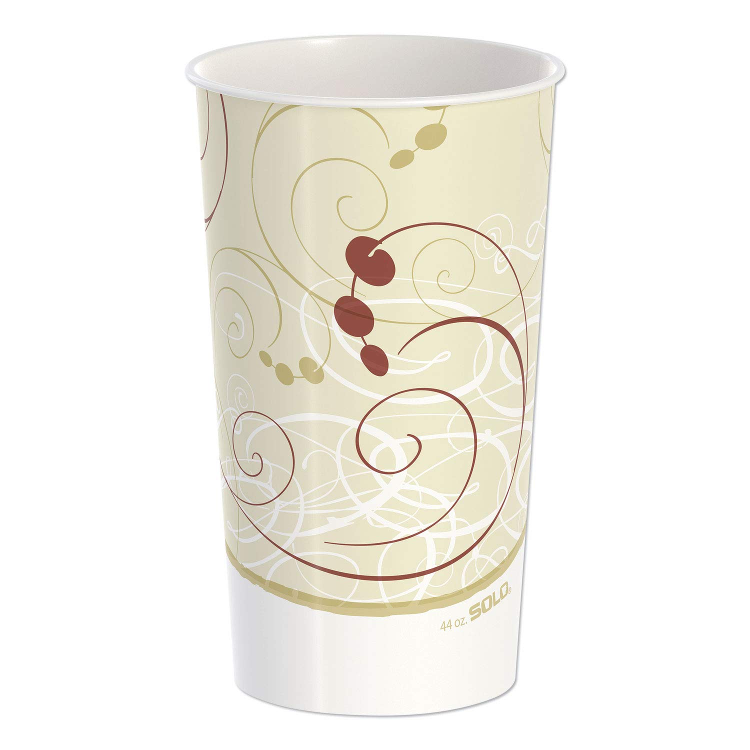44 oz Double-Sided Poly Paper Cold Cups - Symphony Design by Solo Cup | Bulk Disposable Party Cups for Iced Coffee, Soda & Beverages | Perfect for BBQs, Picnics & Outdoor Events