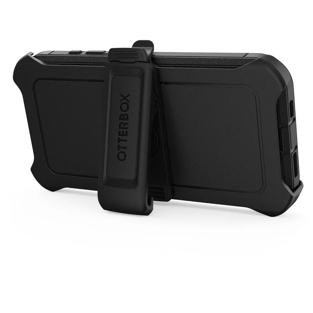 OtterBox Defender Series Case for iPhone 15 Pro - Rugged & Durable Black Protective Cover with Port Protection & Holster Clip | Screenless Design | Antimicrobial Defense | Perfect for Outdoor, Work & Extreme Conditions