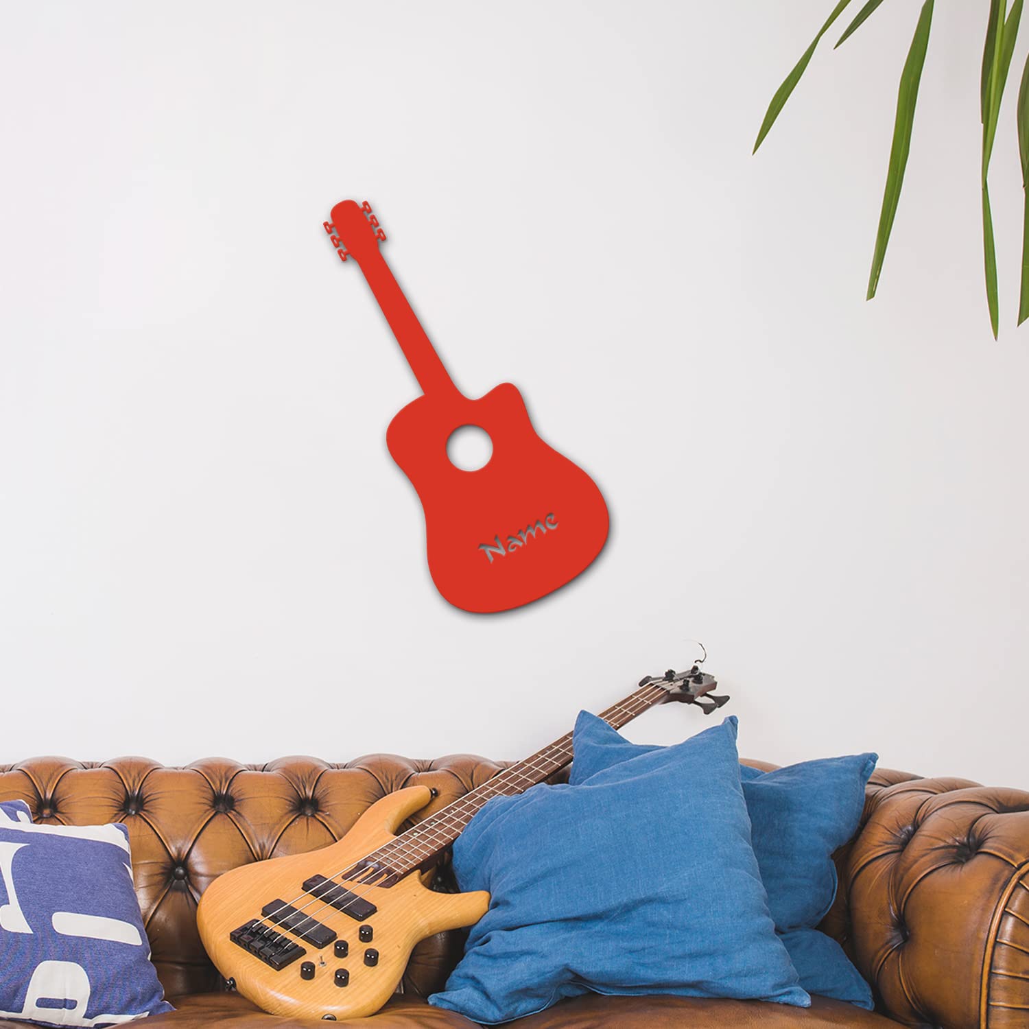 Personalized LED Guitar Wall Light with Custom Name - Unique Gift for Music Lovers, Guitar Players & Teachers - Perfect for Bedroom, Studio & Music Room Decor