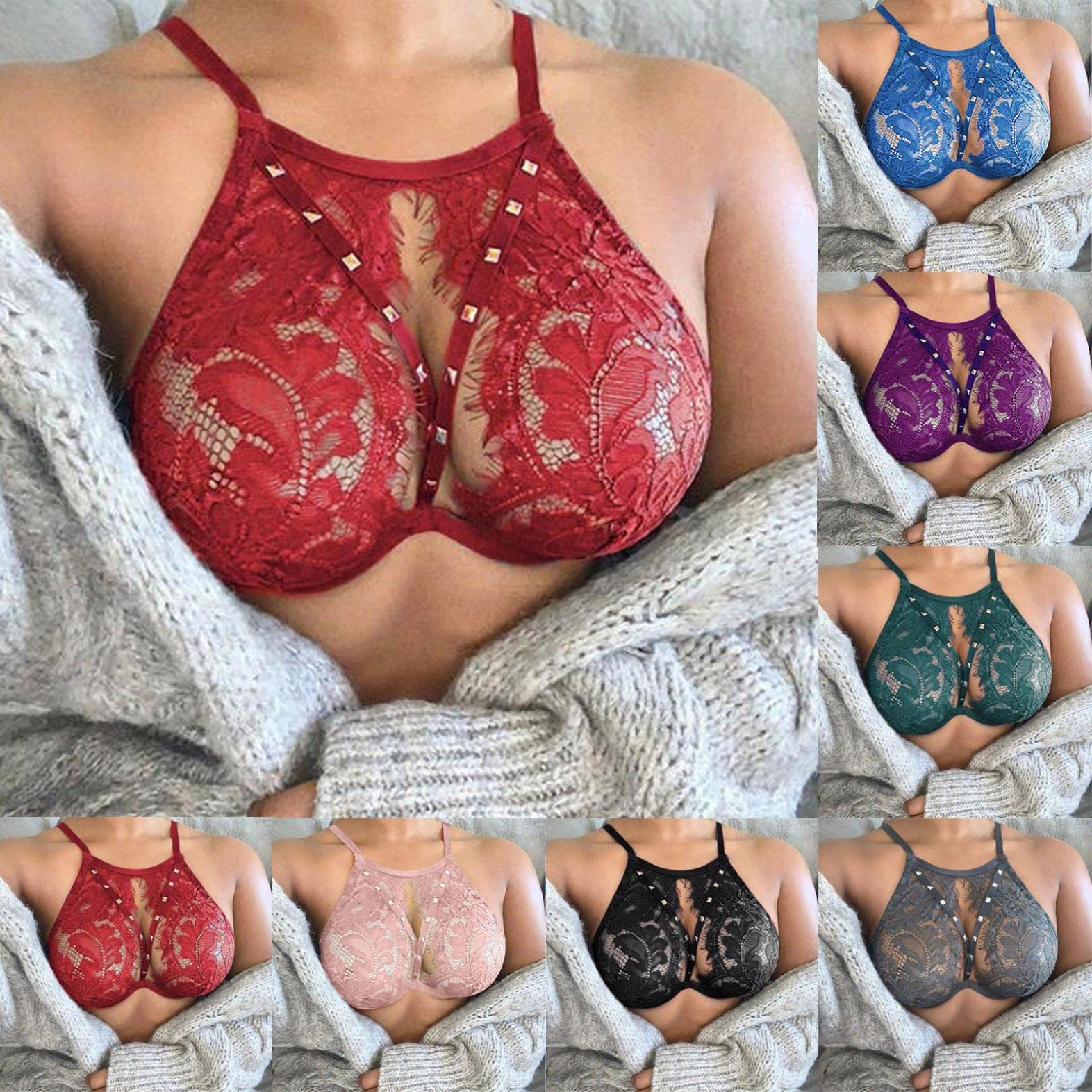 Masbird Women's Sexy Hollow Out Lingerie Set - Lace Babydoll Chemise Nightwear for Romantic Nights & Special Occasions