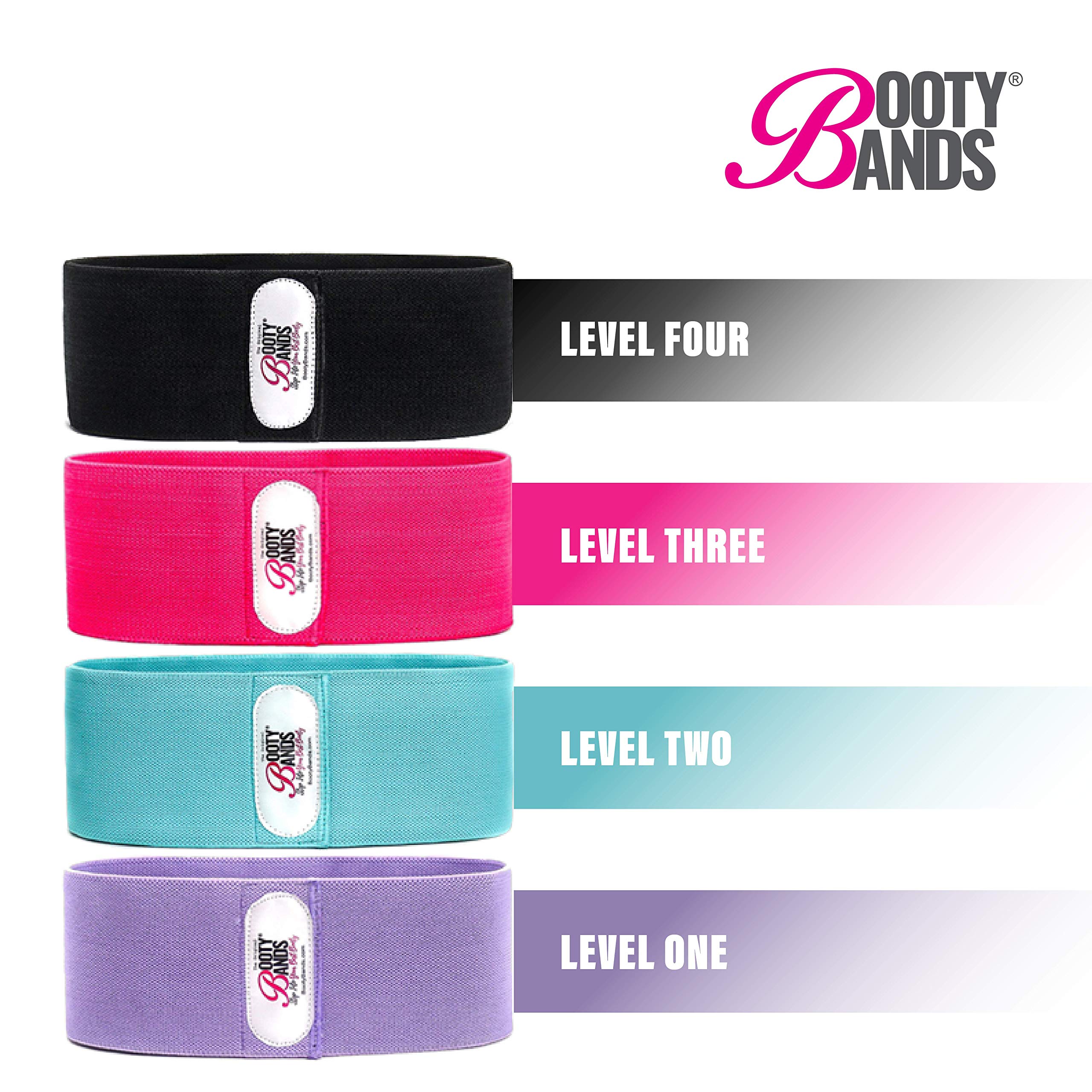 Booty Bands for Women - Non-Slip Workout Resistance Bands for Glutes, Abs, Thighs & Full Body Toning - Thick & Flexible Exercise Bands for Home Gym, Yoga, Pilates & Fitness Training