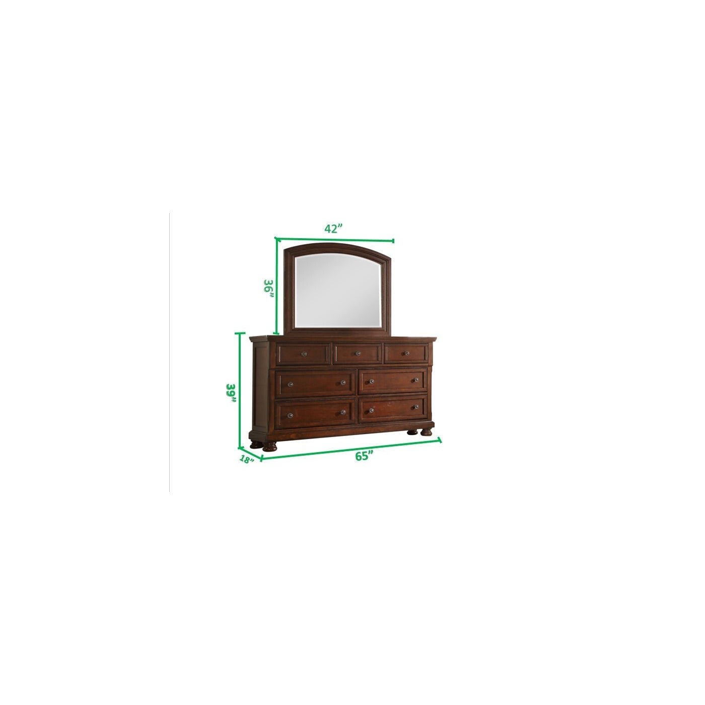 Austin Bedroom Collection Dresser with Mirror - Modern Wood Dresser for Bedroom, Home Decor, and Storage - Perfect for Master Bedroom, Guest Room, and Apartment Living