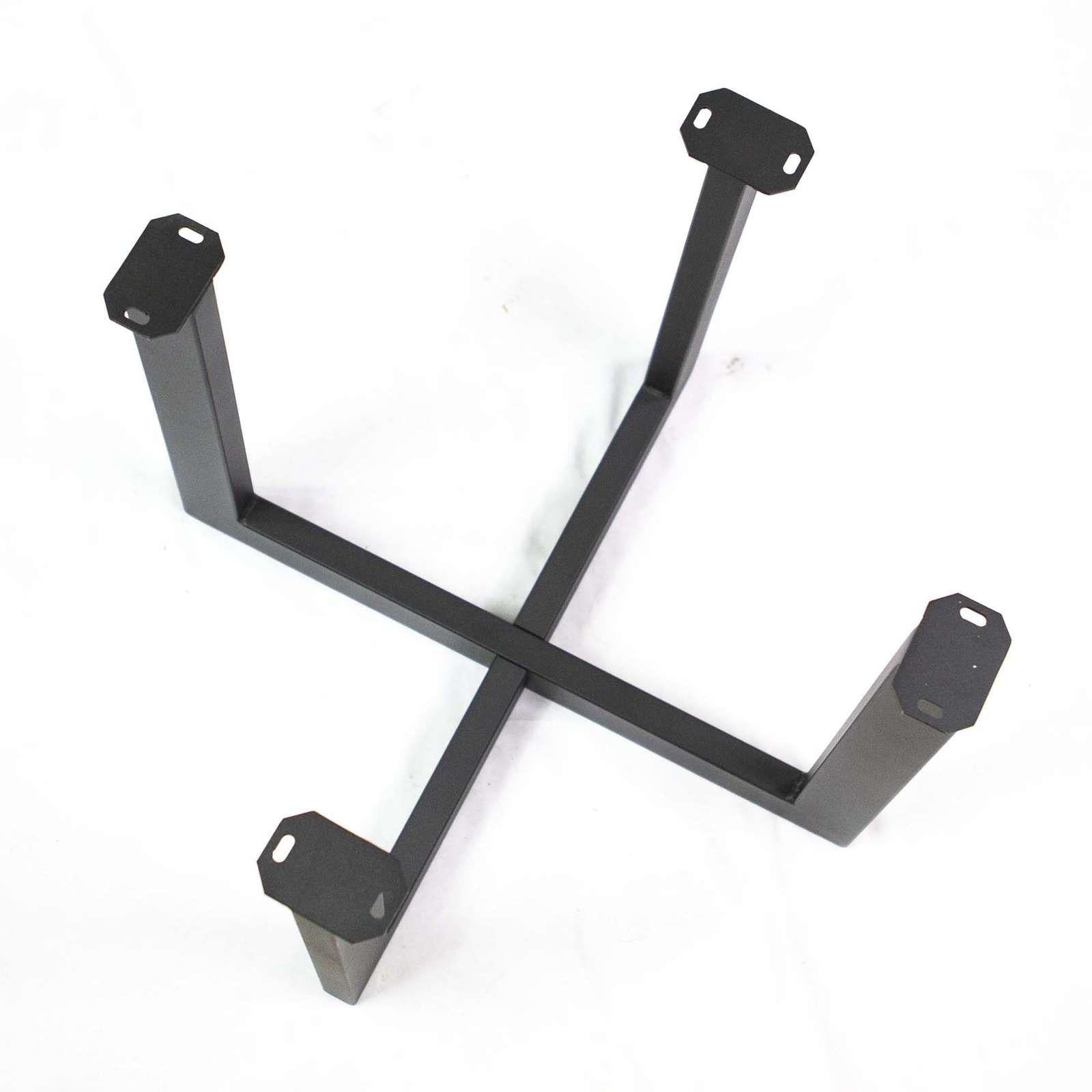 SS1420 Round Cross Coffee Table Base - Heavy Duty Metal Legs for Round or Square Table Tops (1 Set) - Perfect for Living Room, Office, or Restaurant Furniture