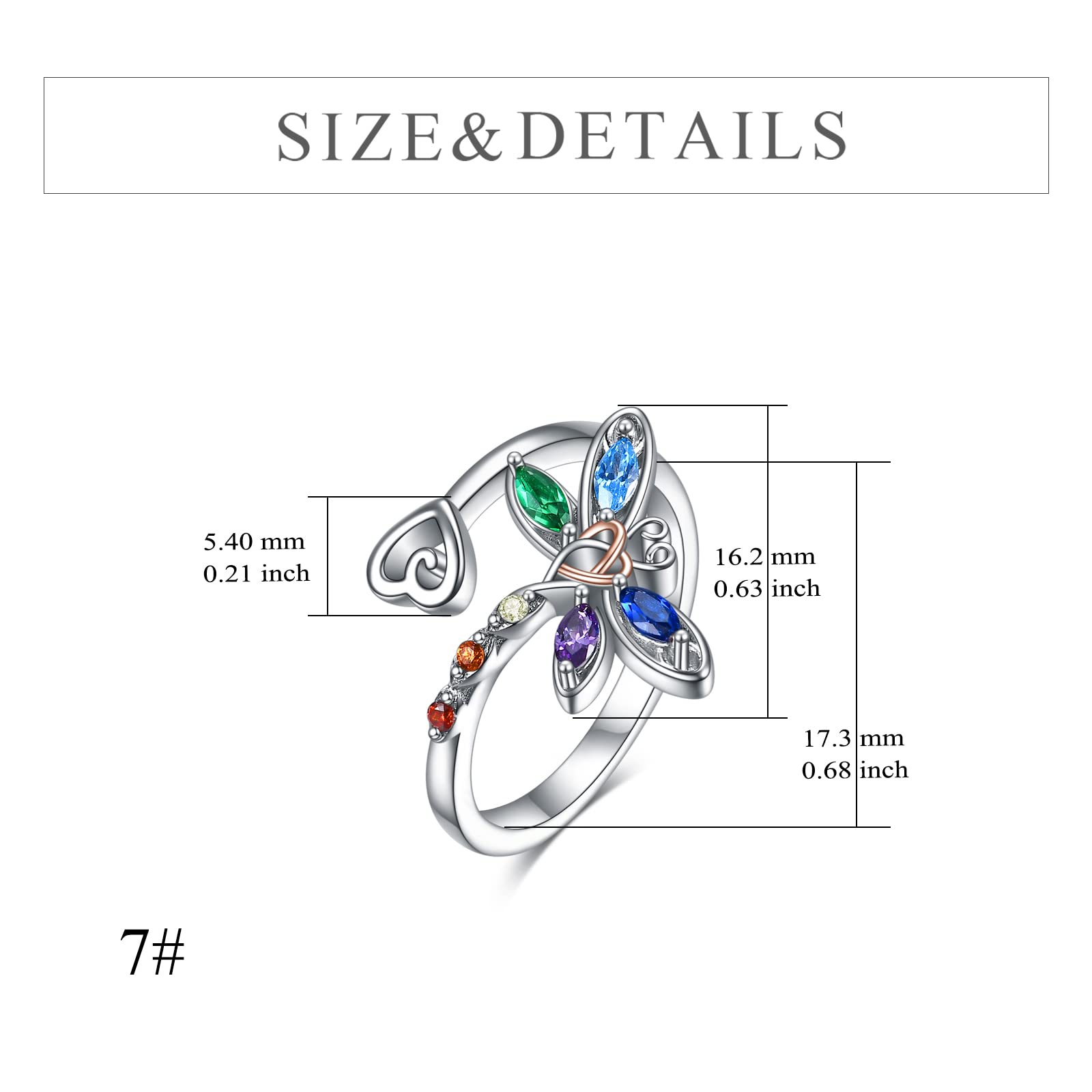 925 Sterling Silver Anxiety Rings for Women & Men - Frog, Wolf, Dragonfly, Hummingbird, Fox, Elephant, Panda, Red Panda & Angel Wings Designs | Open Adjustable Ring for Stress Relief & Fashion Jewelry | Perfect for Gifts, Meditation & Everyday Wear