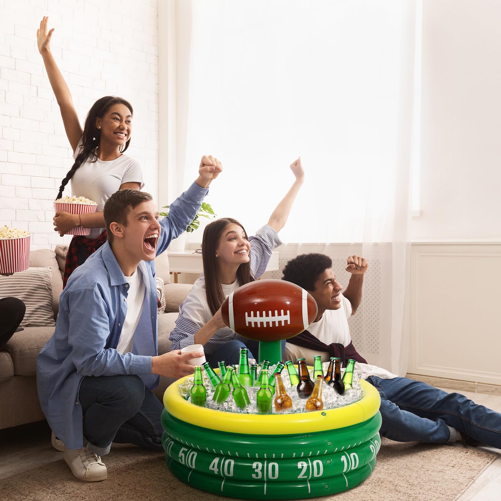 Bencailor Inflatable Cooler for Drinks - Portable Football, Rugby, Basketball, Baseball Party Supply - Perfect for Sports Field Events, Tailgating, and Outdoor Gatherings