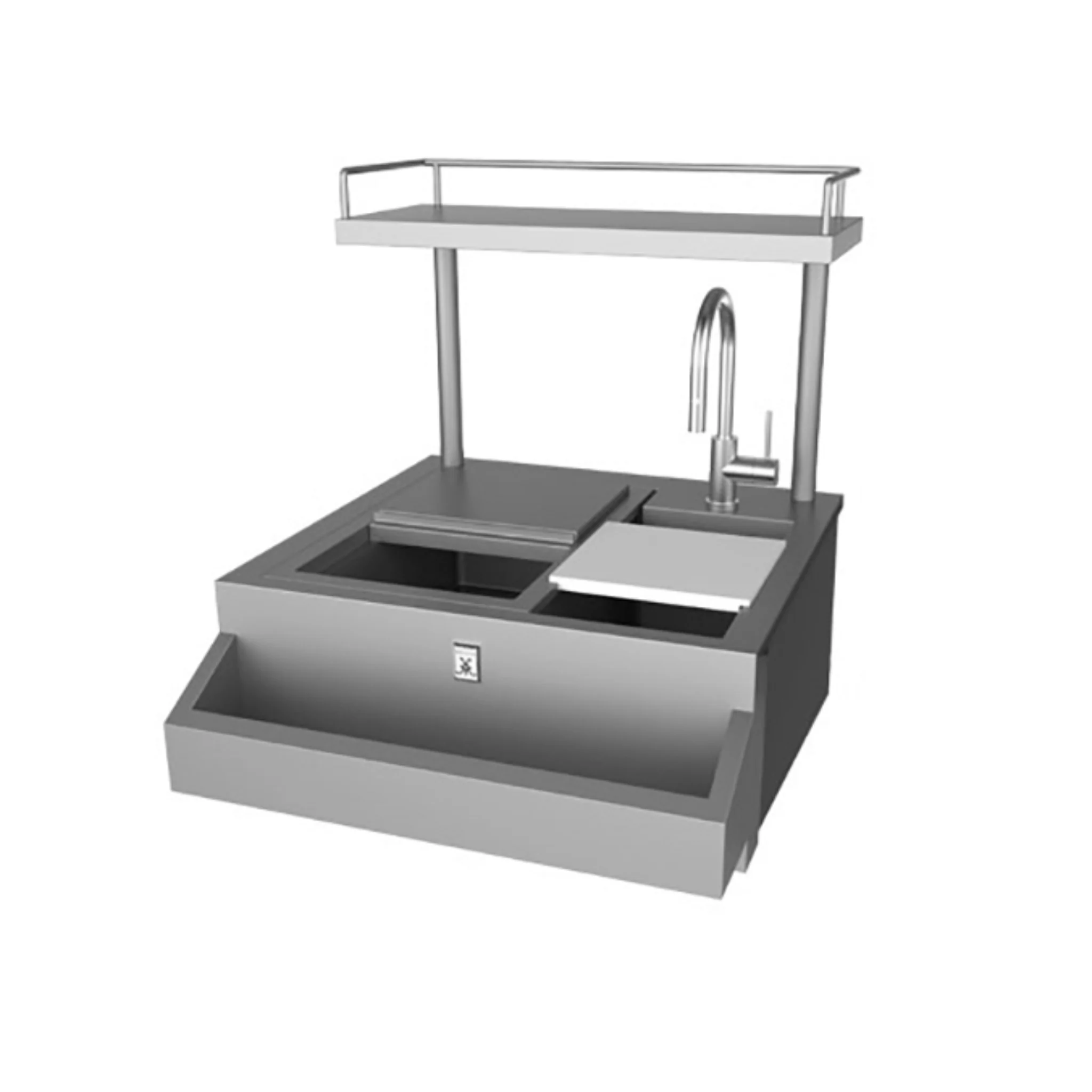 Hestan GRCHS30 30-Inch Refreshment Center with High Shelf - Perfect for Kitchen, Bar, or Outdoor Entertaining
