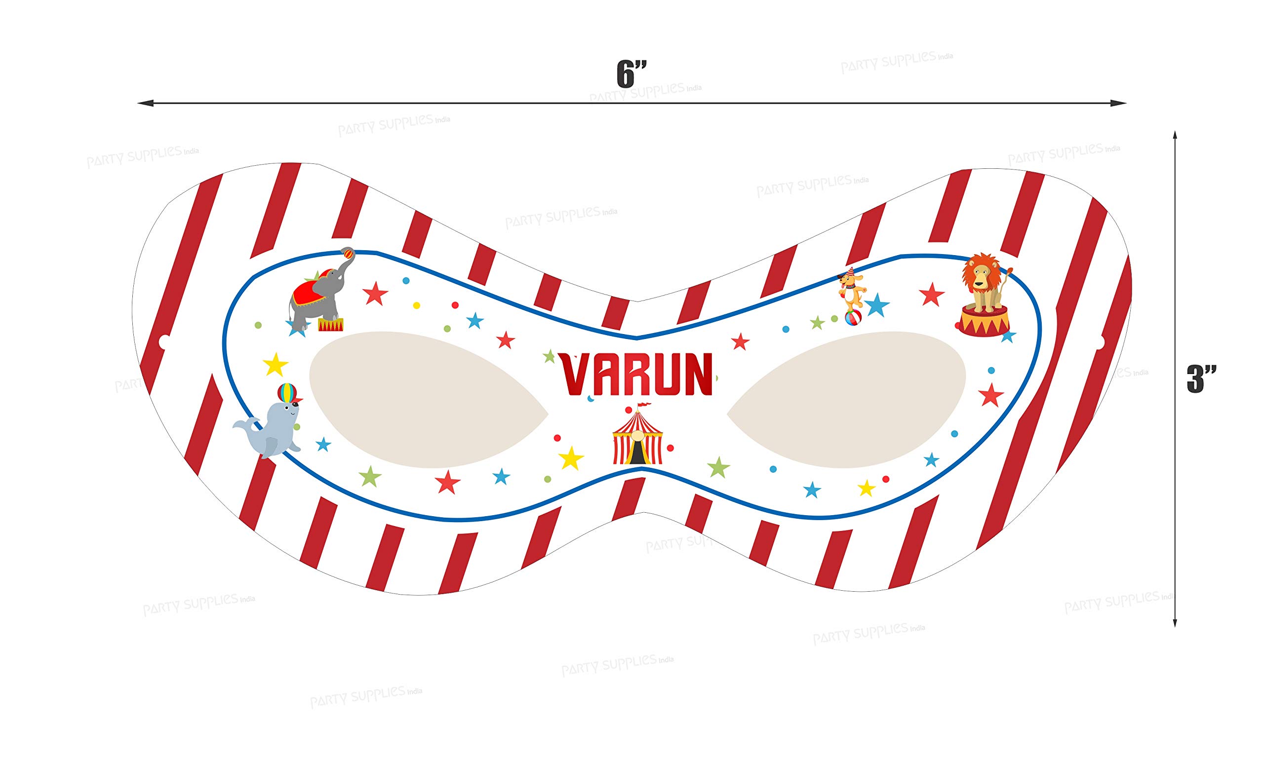 Circus Theme Eye Mask for Parties - Handmade in India | Perfect for Costume Parties, Sleep Masks & Themed Events