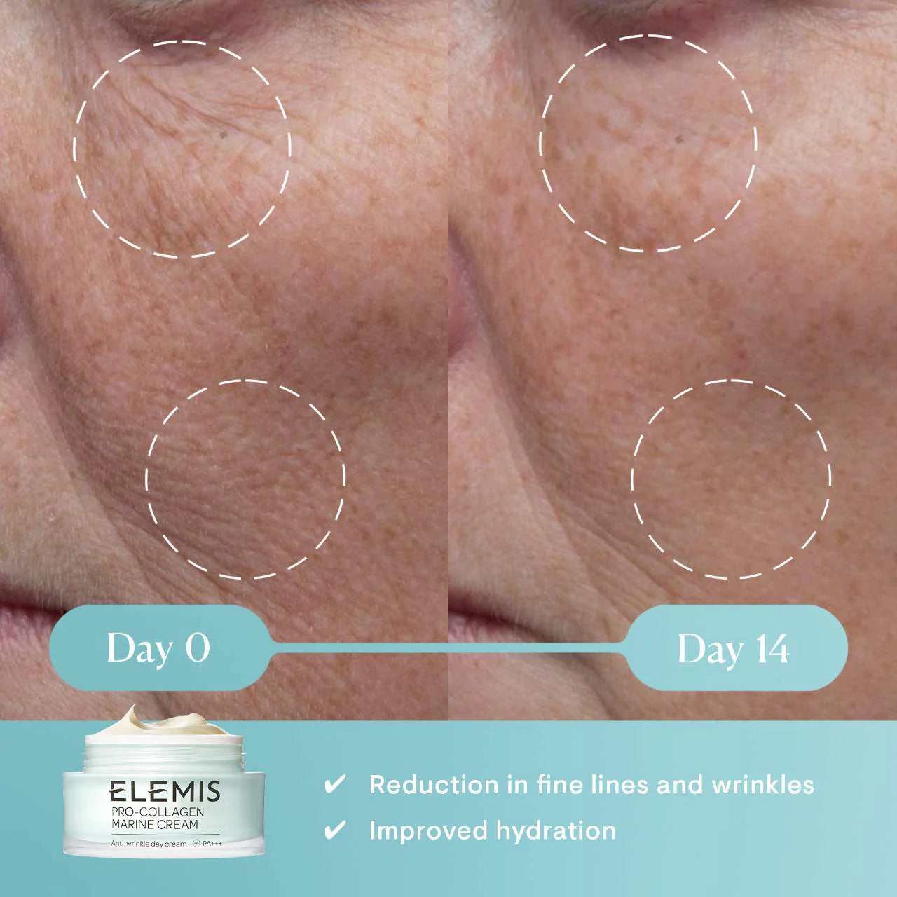 Elemis Pro-Collagen Marine Cream 50ml - Anti-Aging Face Moisturizer for Wrinkles & Firming | Day & Night Skincare for Women | Perfect for Dry Skin & Mature Skin Care Routine