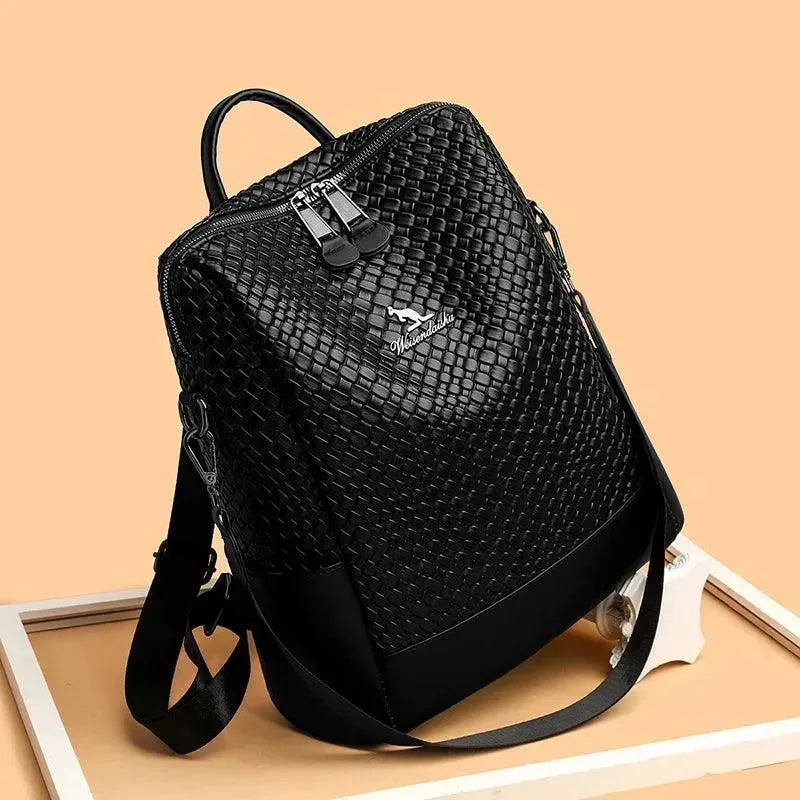 Luxury Designer Women's Backpack - Stylish Leather Laptop Bag for Work, Travel & College | Waterproof & Spacious