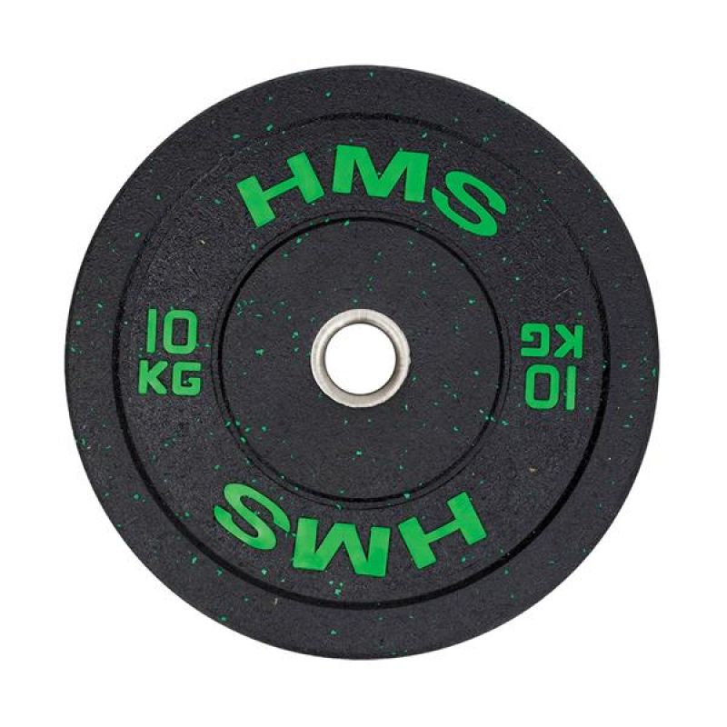 Olympic Bumper Plates 10kg (22lbs) - Green Color for Weightlifting, CrossFit & Home Gym Training - High-Quality Rubber Coated for Durability & Noise Reduction