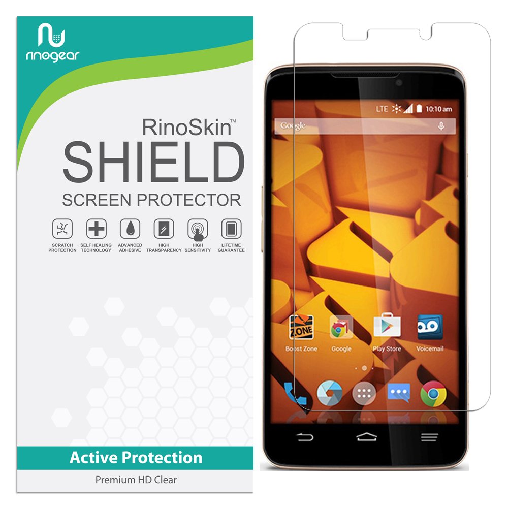 RinoGear Screen Protector for ZTE Boost Max+ | Case Friendly | Flexible Full Coverage Clear TPU Film | Perfect for Everyday Protection & Gaming