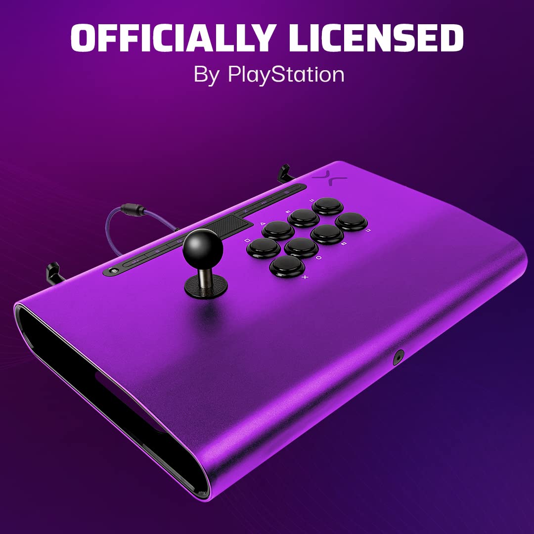 Victrix Pro FS Arcade Fight Stick for PS5, PS4 & PC - Purple Edition | Premium Fighting Game Controller for Tournaments & Home Gaming