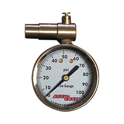 Accu Gage Presta Valve Dial Tire Pressure Gauge - 100 PSI High Accuracy for Bicycles, Motorcycles & Inflatables - Perfect for Cycling, Racing & Outdoor Adventures