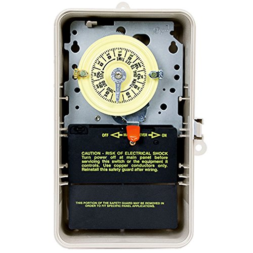 Intermatic T101P3 125V 40 Amp SPST Timer Switch - Heavy Duty Mechanical Timer for Outdoor Lights, Pools, and Irrigation Systems