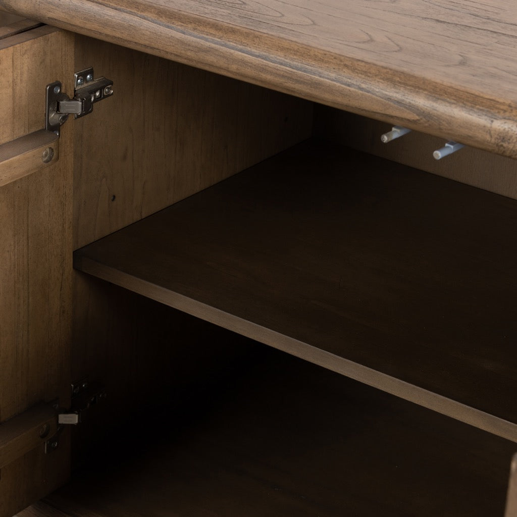 Sorrento Sideboard - Aged Drift Mindi Wood Buffet Cabinet for Dining Room | Stylish Storage Solution for Home Decor & Entertaining