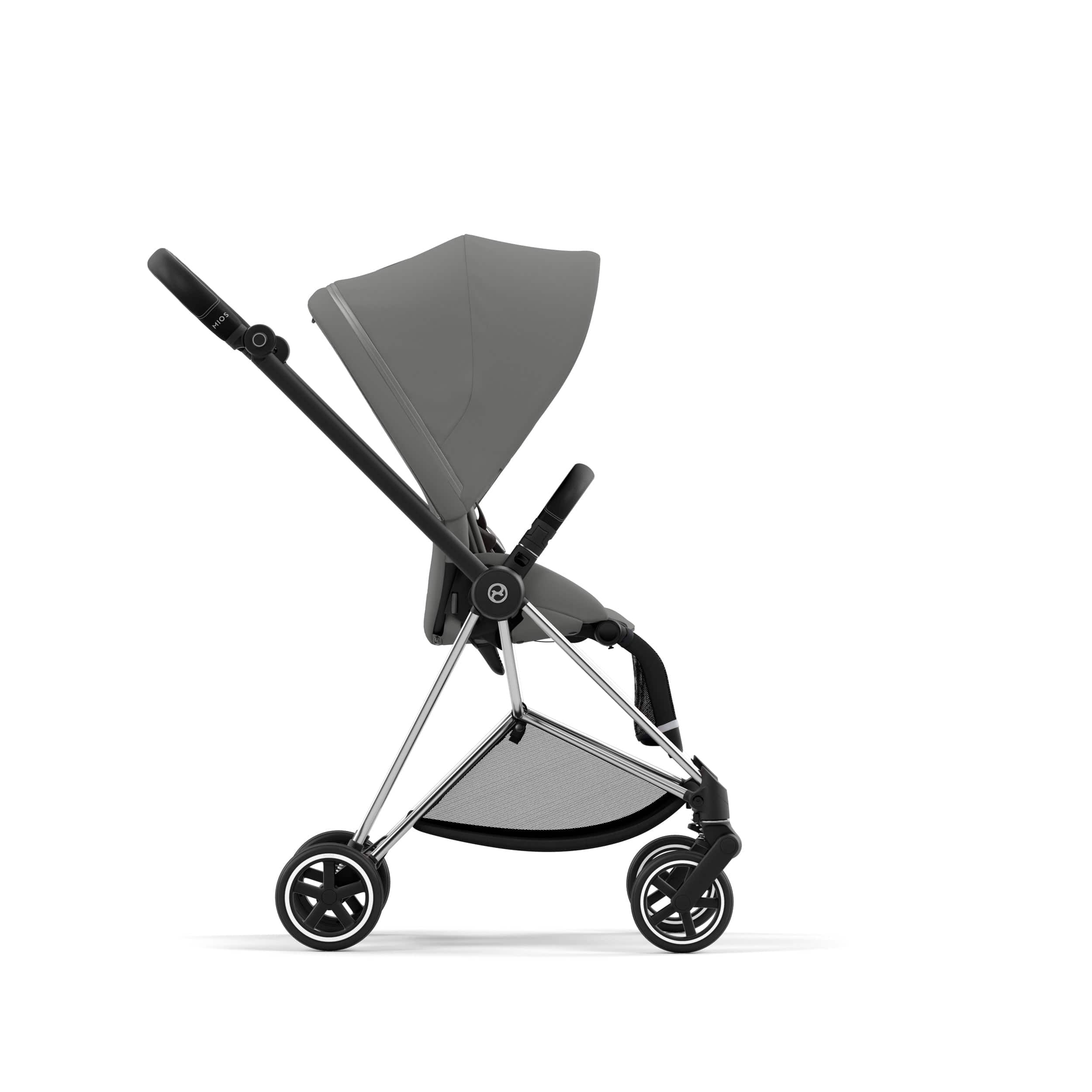 Cybex Mios 3 Complete Stroller - Lightweight Compact Baby Stroller with Reversible Seat, Chrome/Black | Perfect for City Travel & Everyday Use