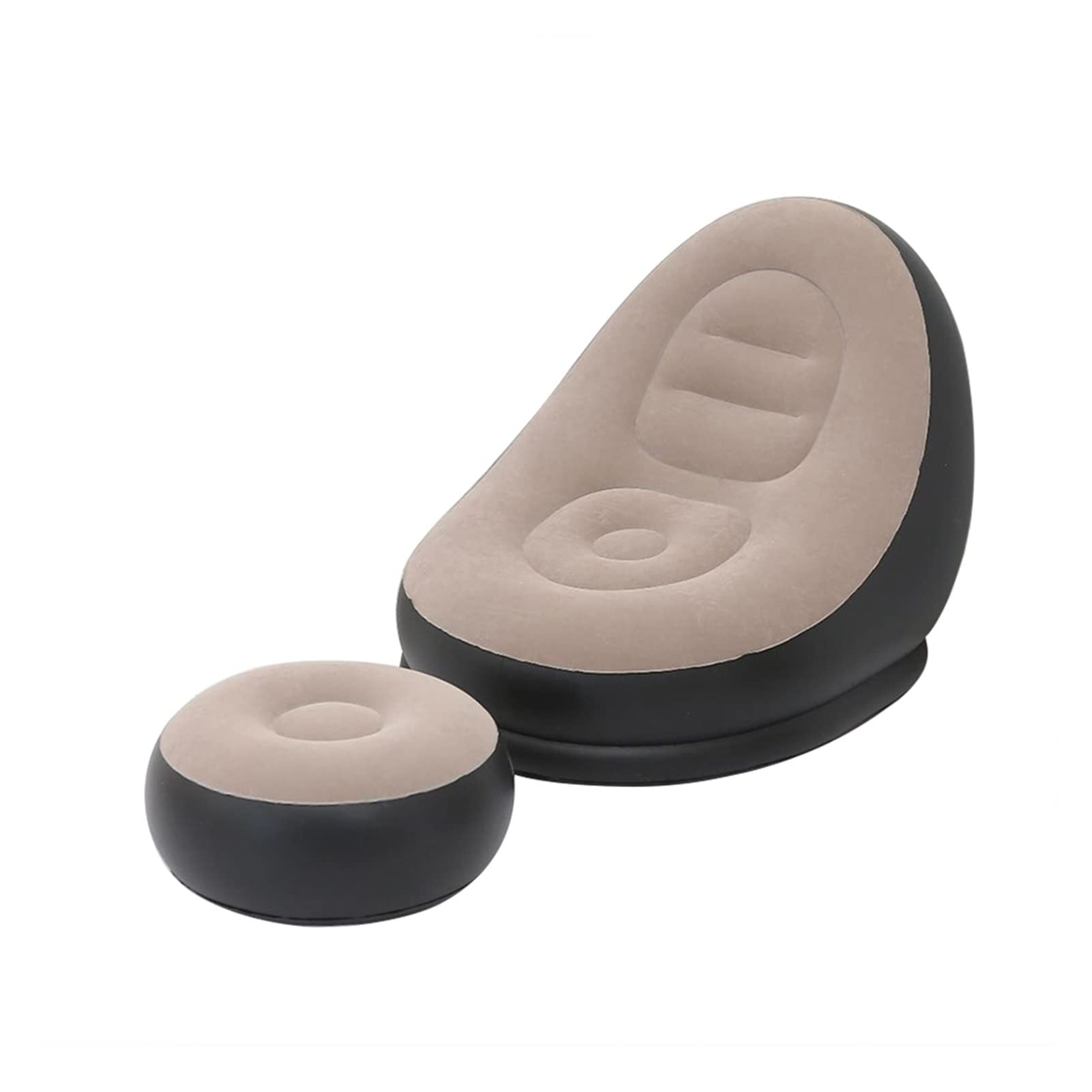 **ZJYUUJE 2-Pack Inflatable Lounger Chair Set – Thickened Portable Air Sofa for Outdoor, Beach, Camping & Indoor Living Room – Includes Foot Pump (Coffee, Size A) – Perfect for Relaxing, Sunbathing & Travel**