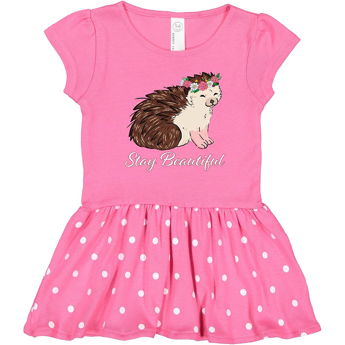 Inktastic Flower Crown Hedgehog Dress for Toddlers - Perfect for Parties & Playdates