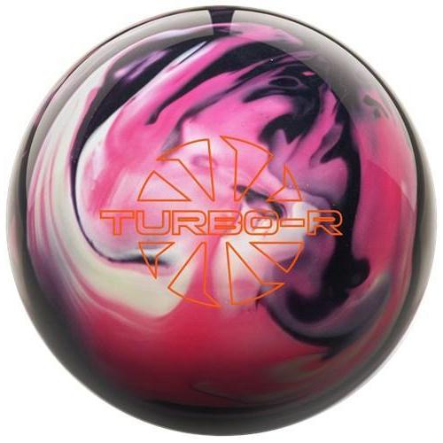 Premium Ebonite Turbo/R Bowling Ball - Pink, Black & White Stripe Design for Enhanced Performance | Perfect for League Play & Tournament Bowling