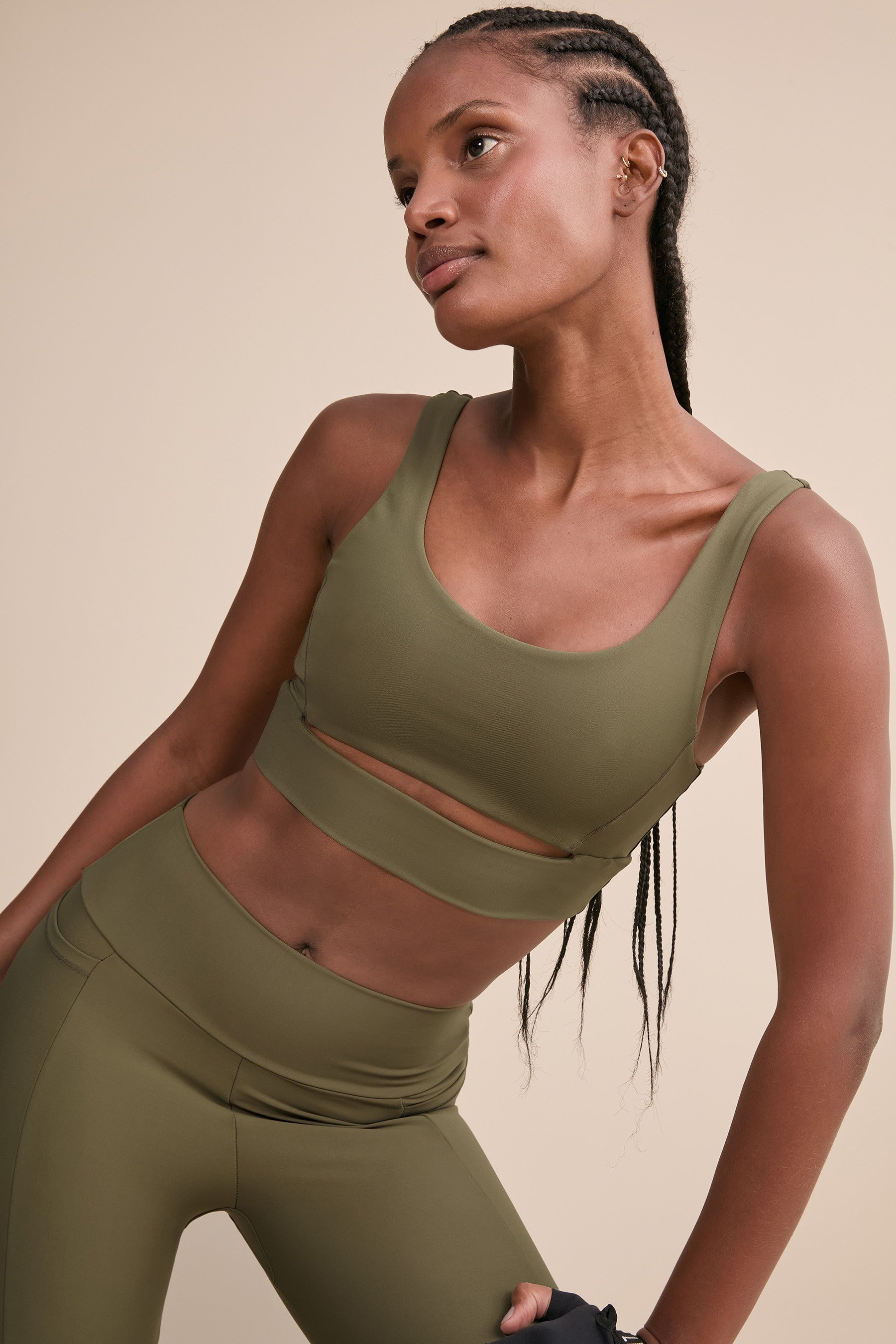 Cut Out Fit Green® Sports Bra - High Support Workout Bra for Women - Yoga, Running, Gym & Active Wear
