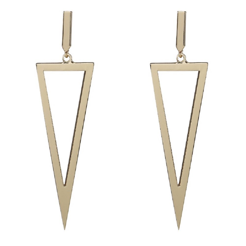 Stylish Women's Geometric Triangle Drop Earrings - Fashion Metal Jewelry for Parties, Dating & Everyday Wear