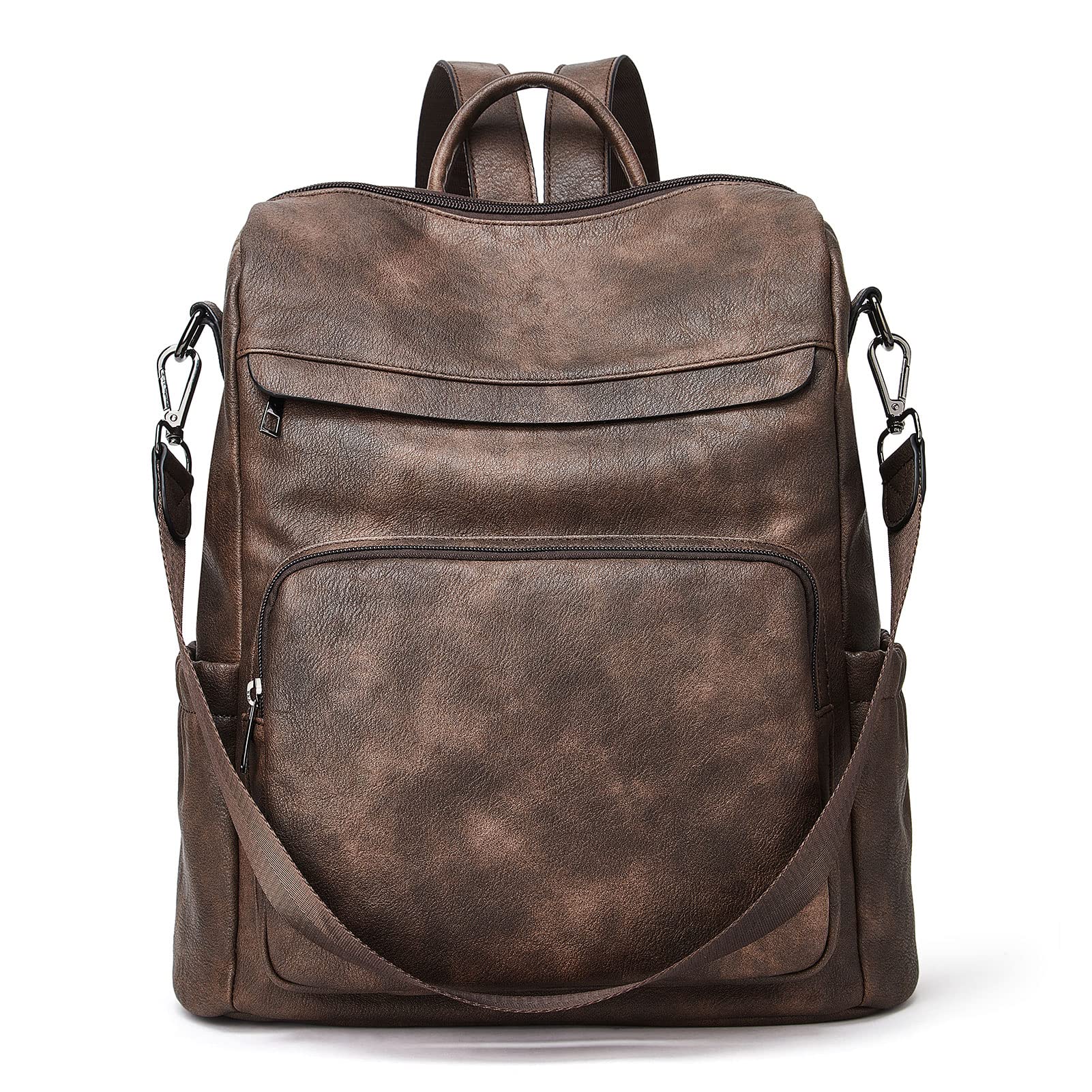 Stylish Leather Convertible Backpack Purse for Women - Large Fashion Designer Shoulder Bag for Travel, Work & Daily Use