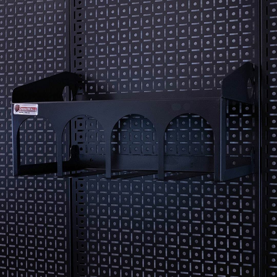 **Blue Cordless Drill Holder - Wall Mount Tool Organizer System for Garage & Workshop Storage**