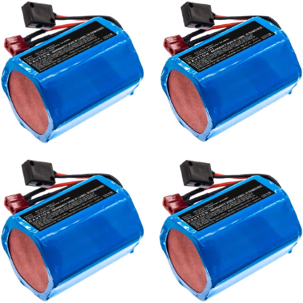 Synergy Digital Flashlight Batteries - 4 Pack Li-ion 18650 25.9V 3500mAh Rechargeable Batteries for Bigblue BATCELL18650X7 Flashlight | Perfect for Camping, Hiking & Emergency Power Outages