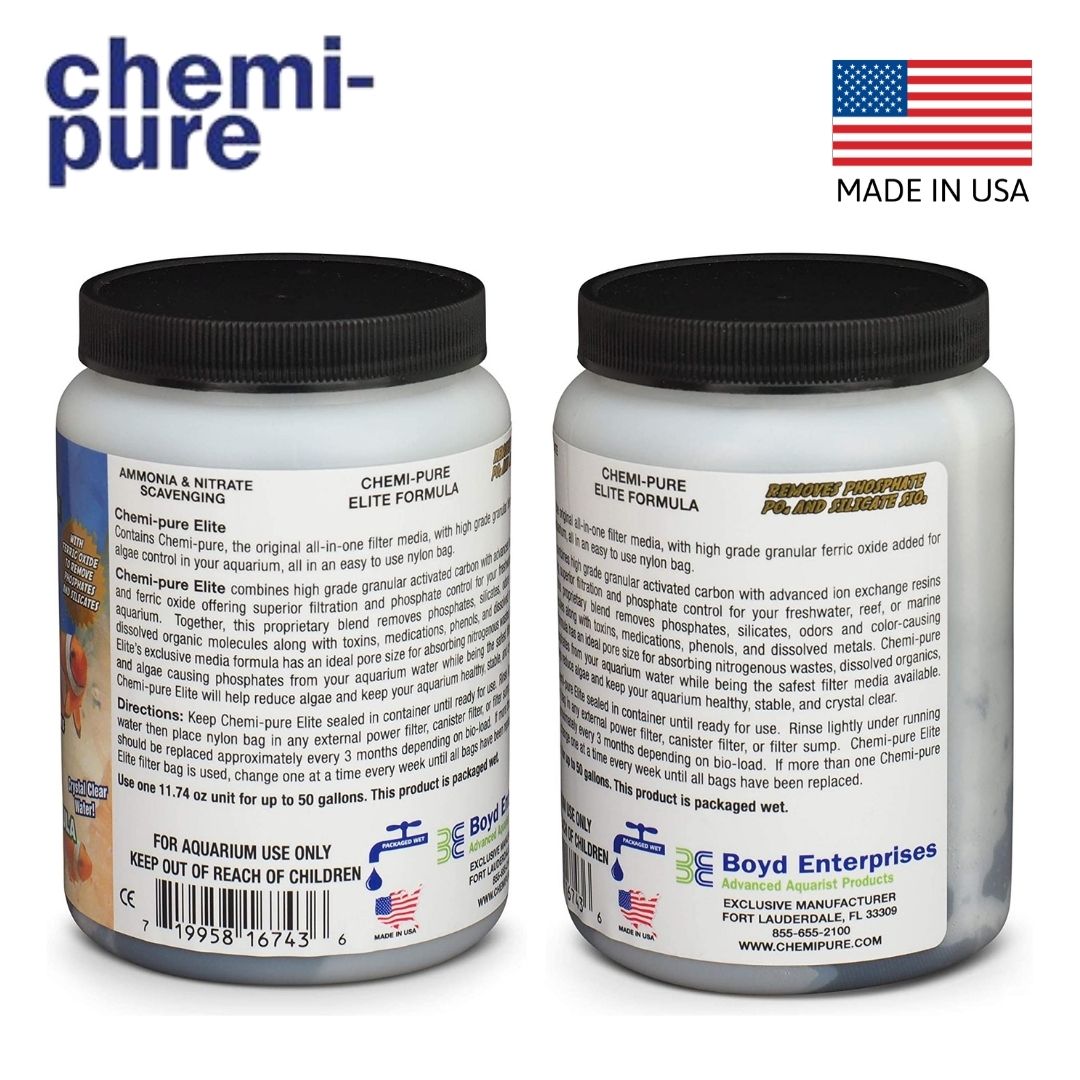 BOYD Chemipure ELITE Aquarium Filter Media - Crystal Clear Water & Phosphate Remover for Freshwater & Saltwater Tanks - Ideal for Reef Tanks, Fish Tanks & Aquatic Plant Aquariums