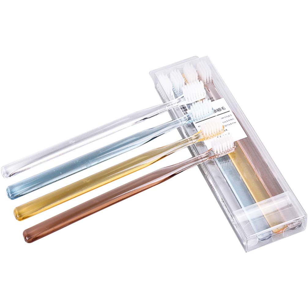 8-Piece Bristle Toothbrush Set for Adults - Soft & Hard Bristles, Eco-Friendly Dental Care - Perfect for Travel, Home & Office Use