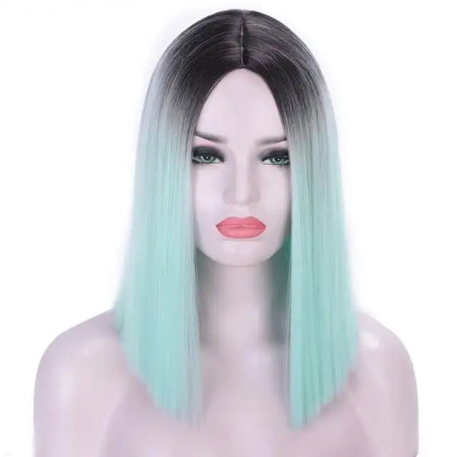 Vibrant Cosplay Bob Wigs for Women - Soft Synthetic Hair Wigs for Costume Parties, Halloween, Anime Conventions & Themed Events