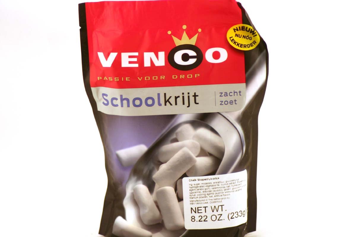 Venco Licorice School Chalk - 8.22oz (Pack of 3) | Dutch Candy for Kids & Adults | Perfect for School, Parties & Snacking