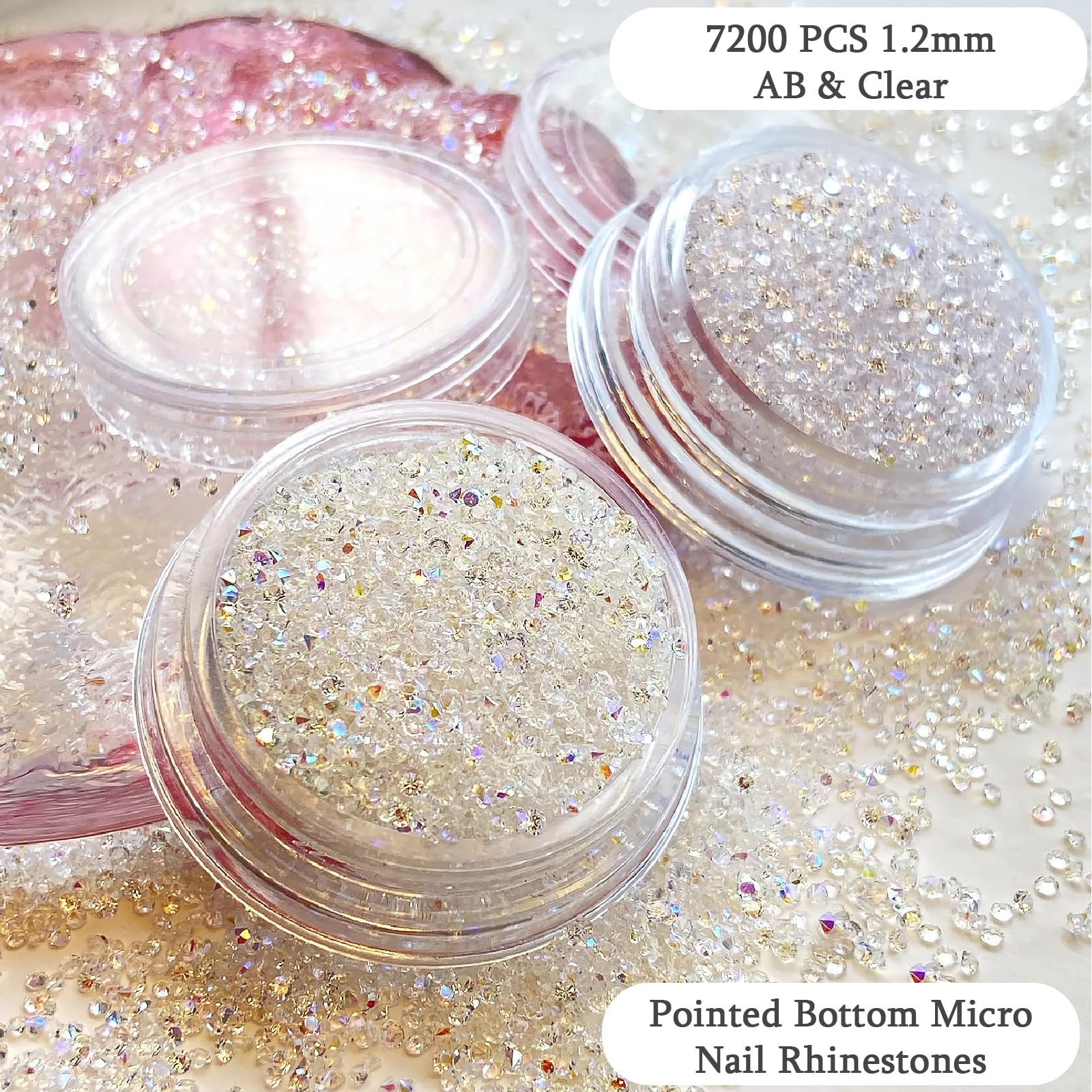 4 Boxes Flatback Rhinestones & Pearls Nail Art Charms - Half Round Design Nail Gems for Acrylic Nails, DIY Nail Decor, Manicure & Pedicure - Perfect for Wedding, Party, Salon & Home Nail Art Designs