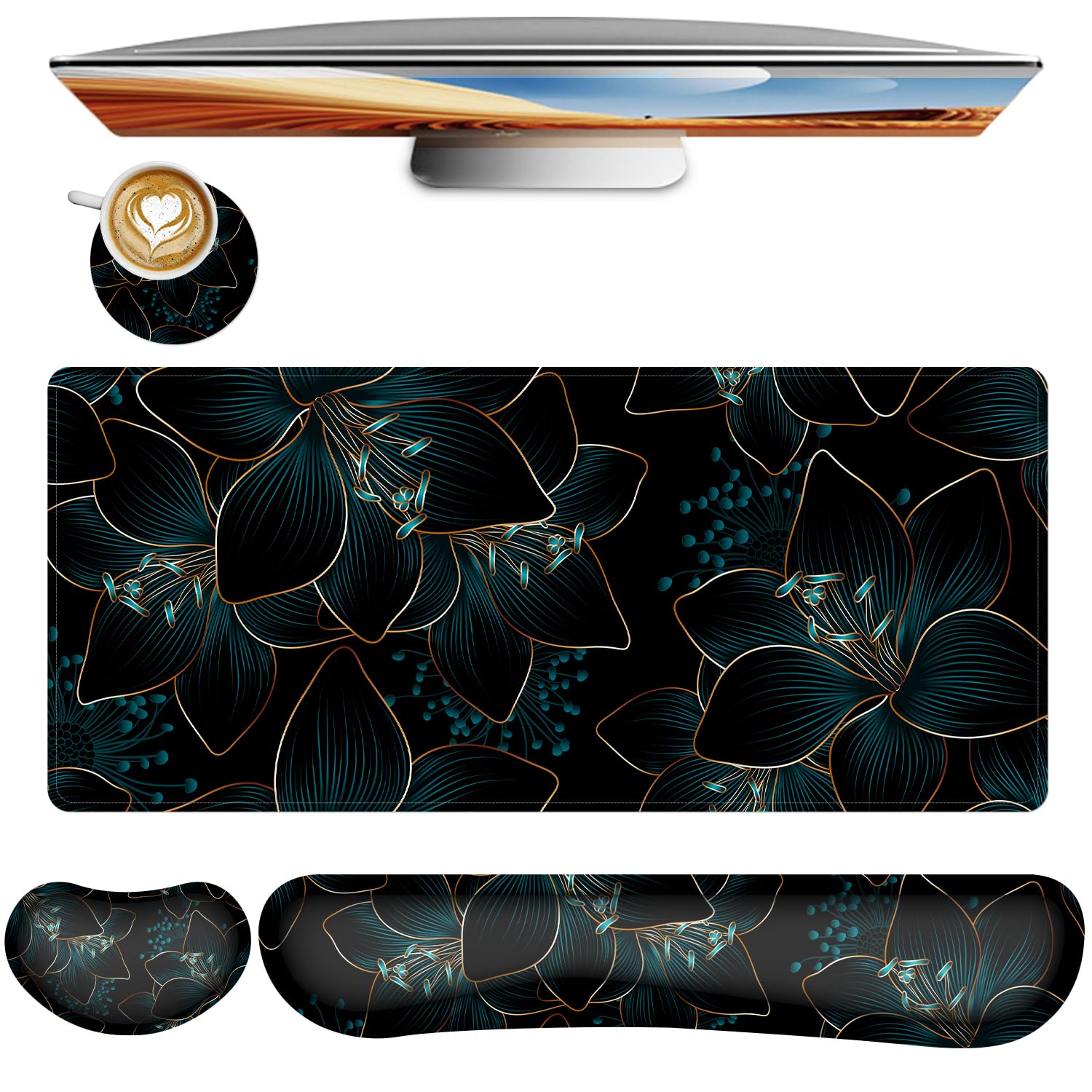 Premium XXL Gaming Mouse Pad Set - 35.4