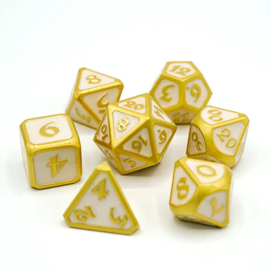 7-Piece RPG Dice Set - Mythica Celestial Relic Polyhedral Dice for Dungeons & Dragons, Pathfinder, and Tabletop Role-Playing Games