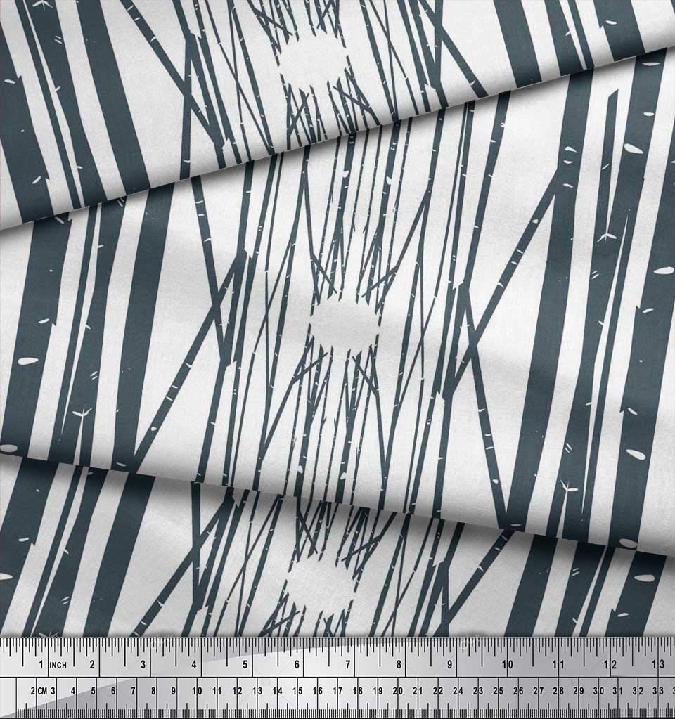 Soimoi Moss Georgette Brown Fabric by The Yard - 42 Inch Wide Curve Diamond Geometric Printed Fabric for Dresses, Curtains & Home Decor | Elegant & Chic Material for Sewing, DIY Projects & Fashion Design